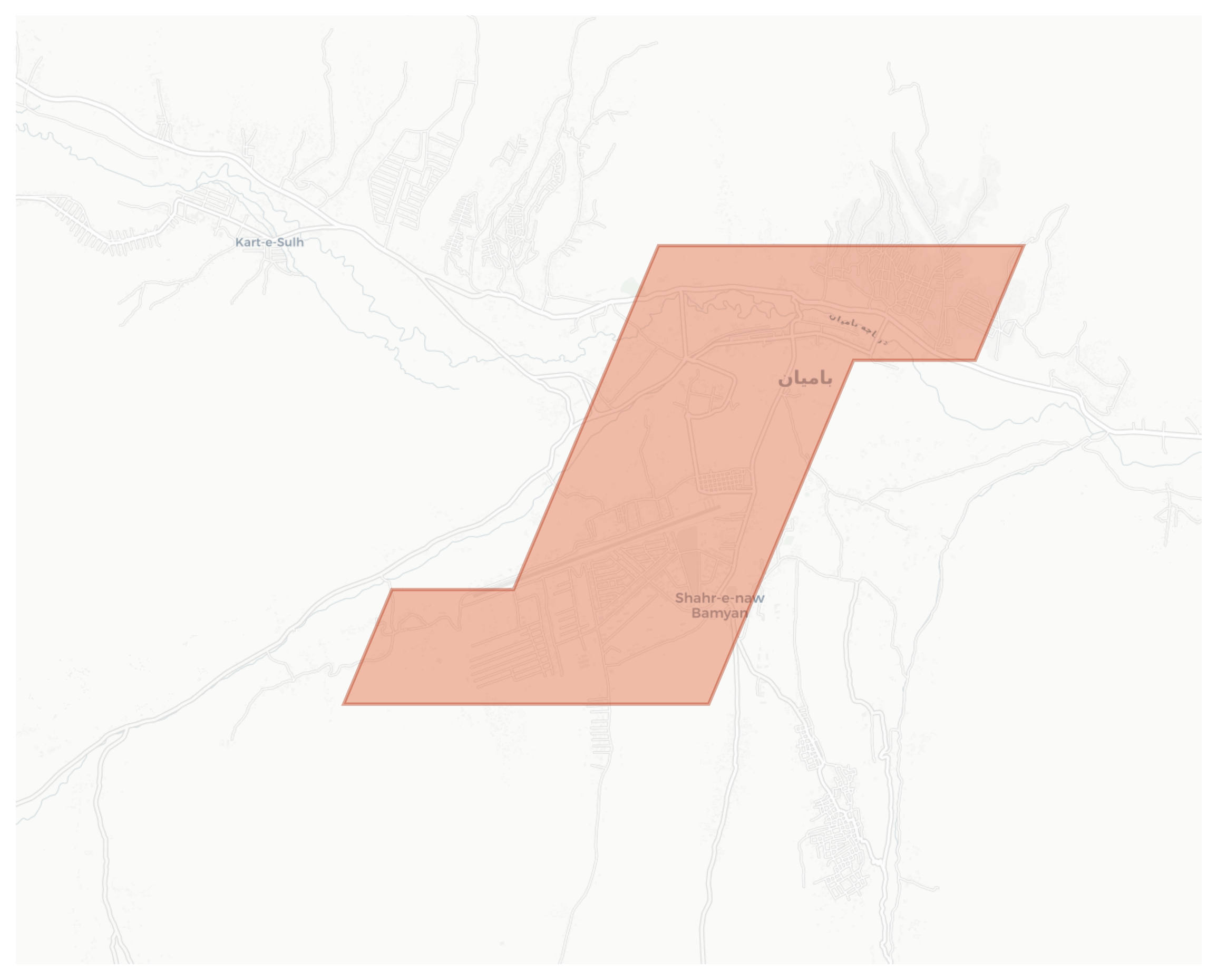 Bamian geographic map