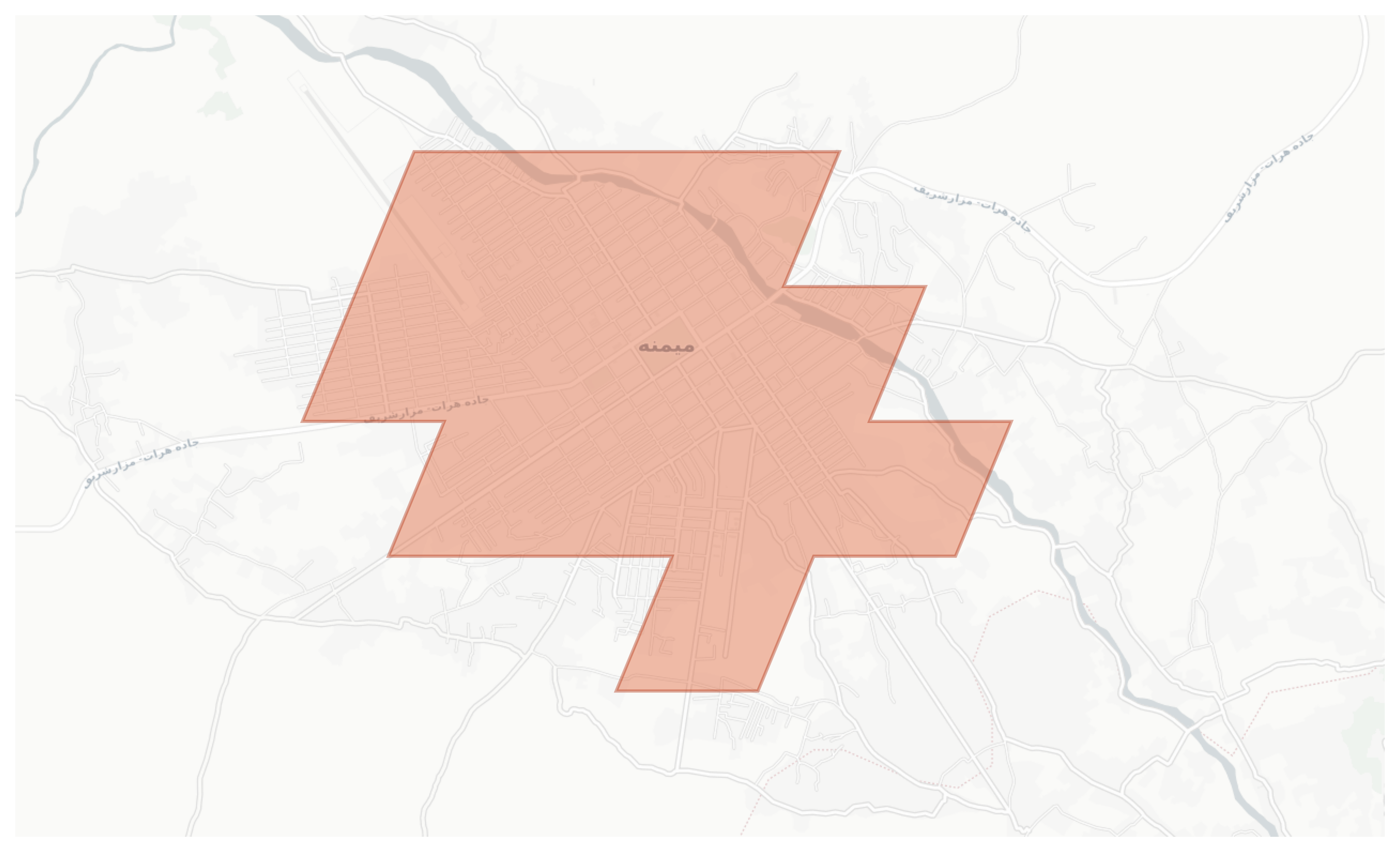 Maymana geographic map