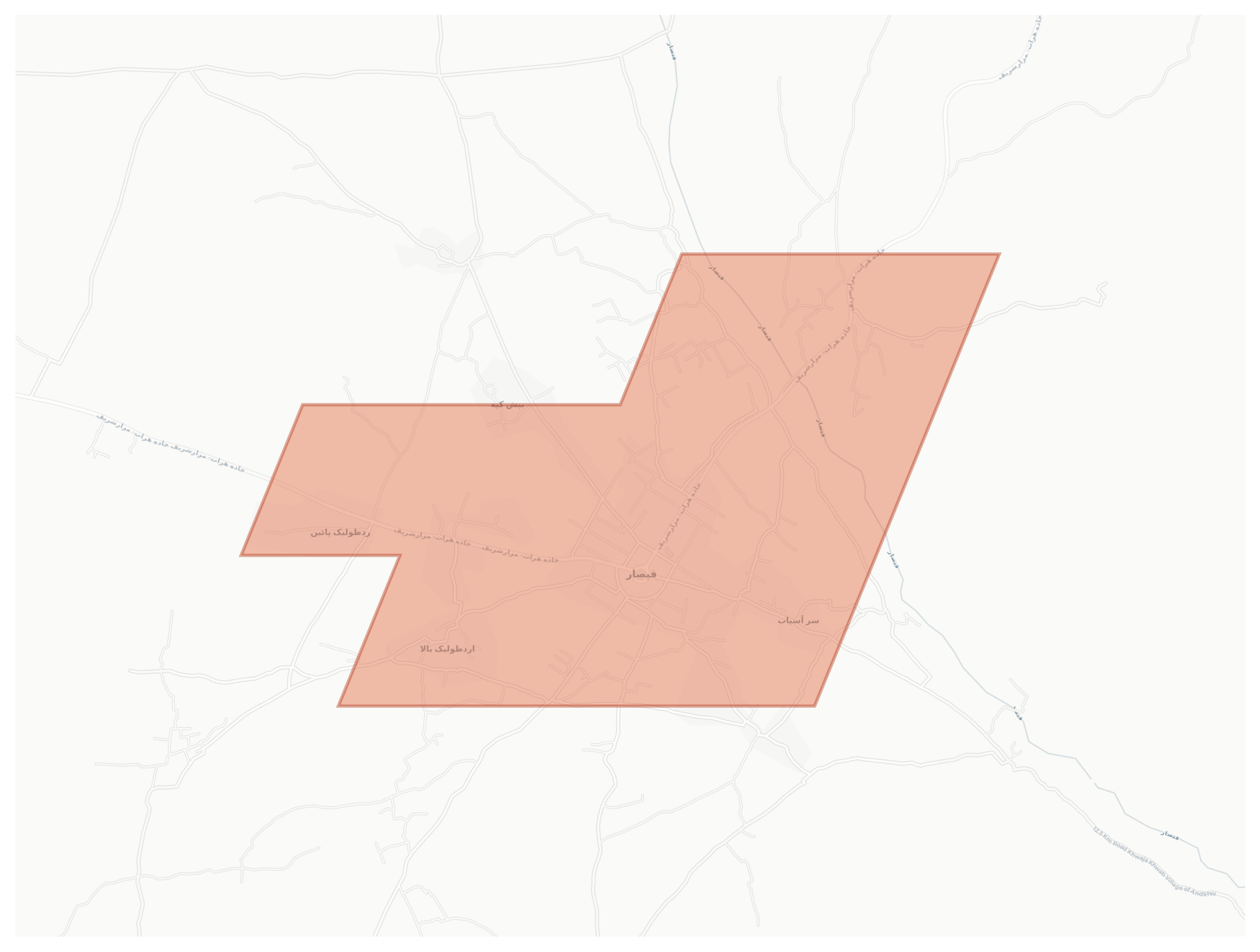 Qeysar geographic map