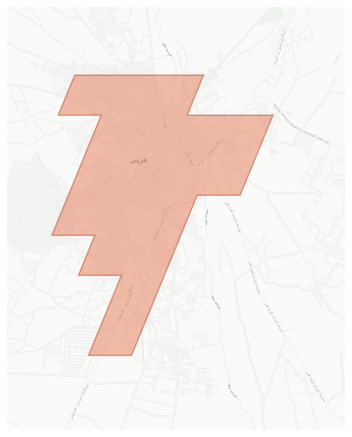 Ghazni geographic map