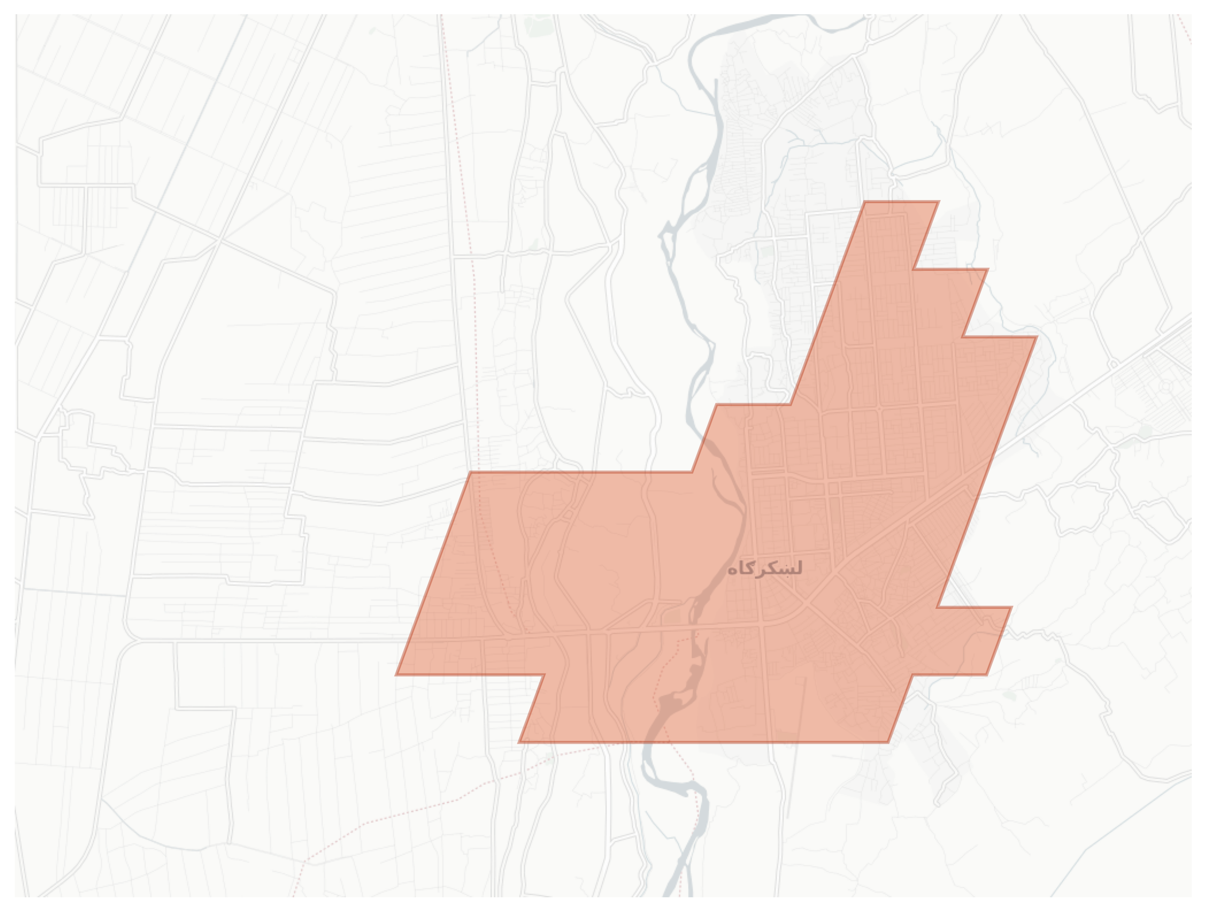 Lashkar Gah geographic map