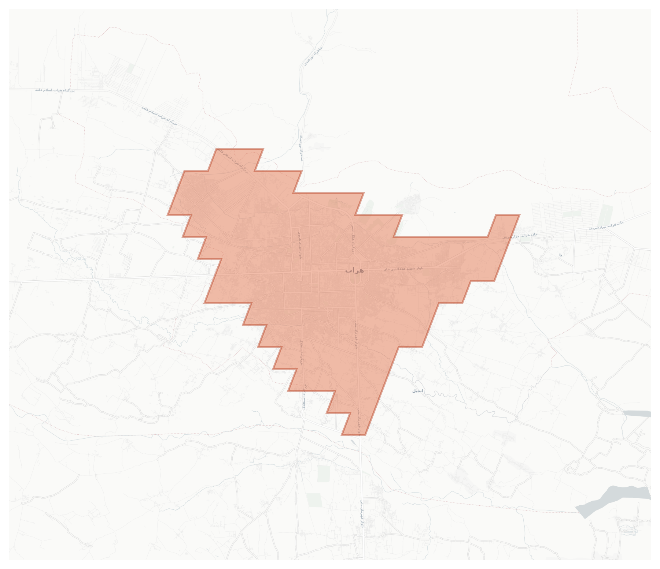 Herat geographic map