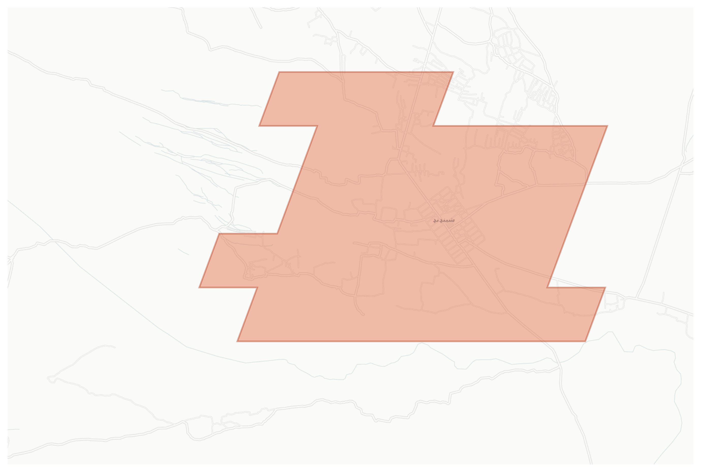 Shindand geographic map