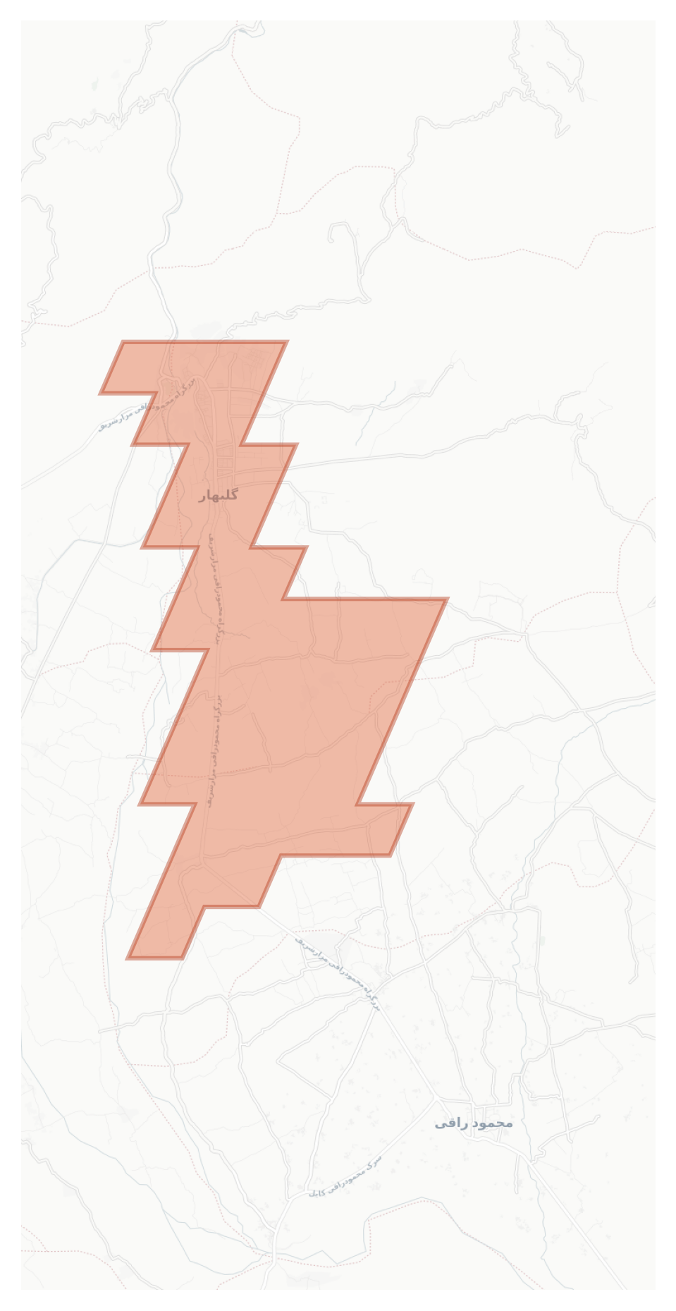 Golbahar geographic map