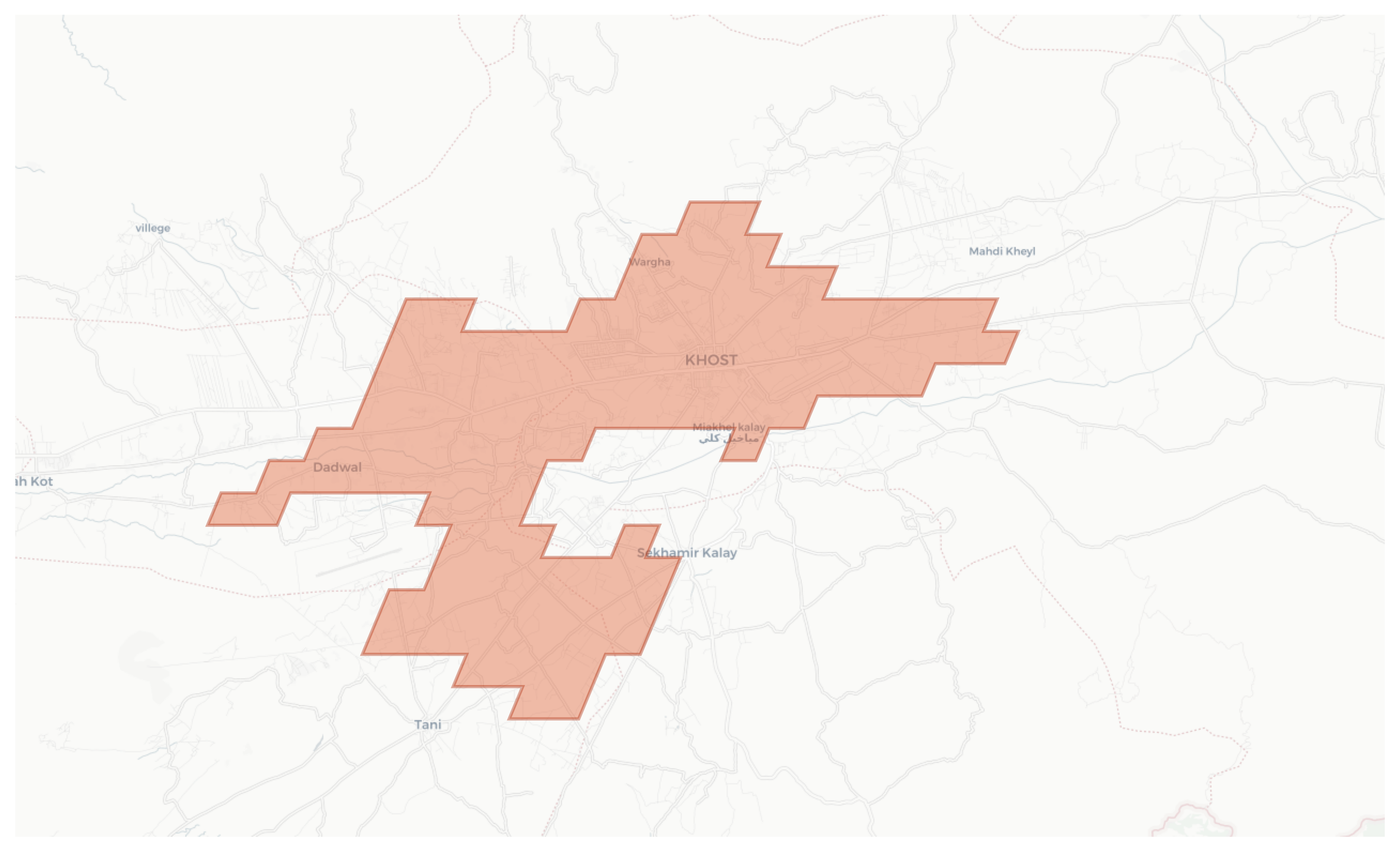Khost geographic map