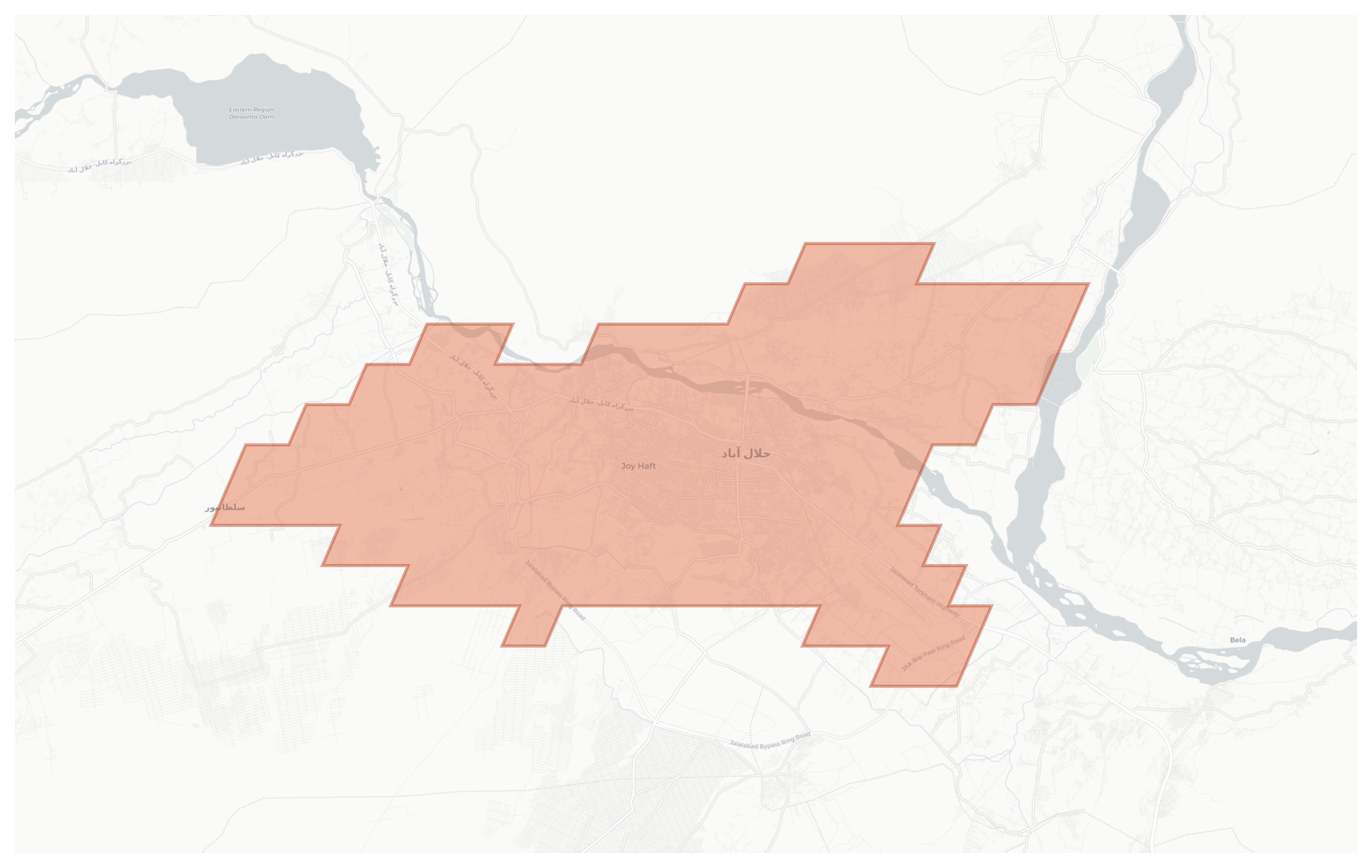 Jalalabad geographic map