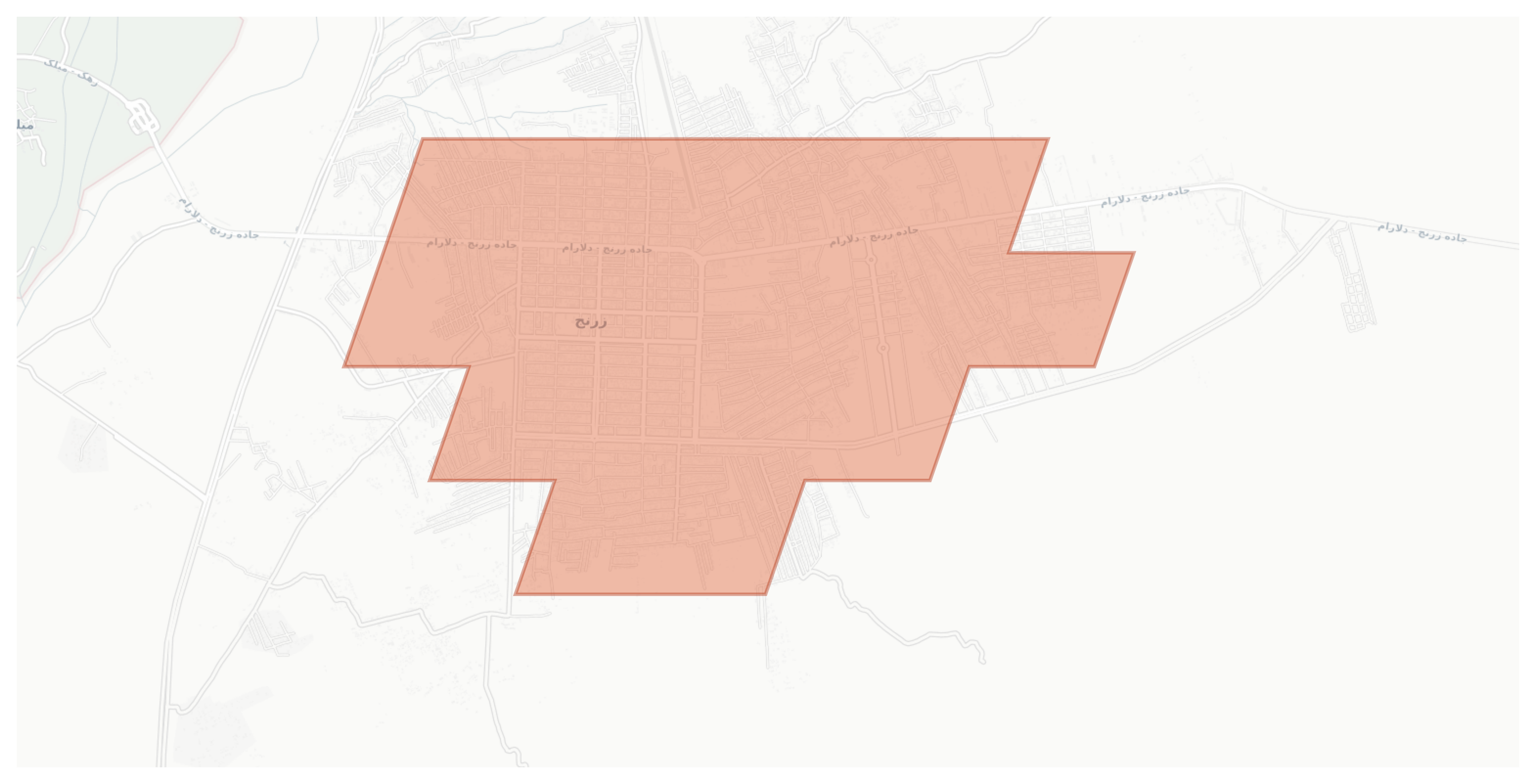 Zaranj geographic map