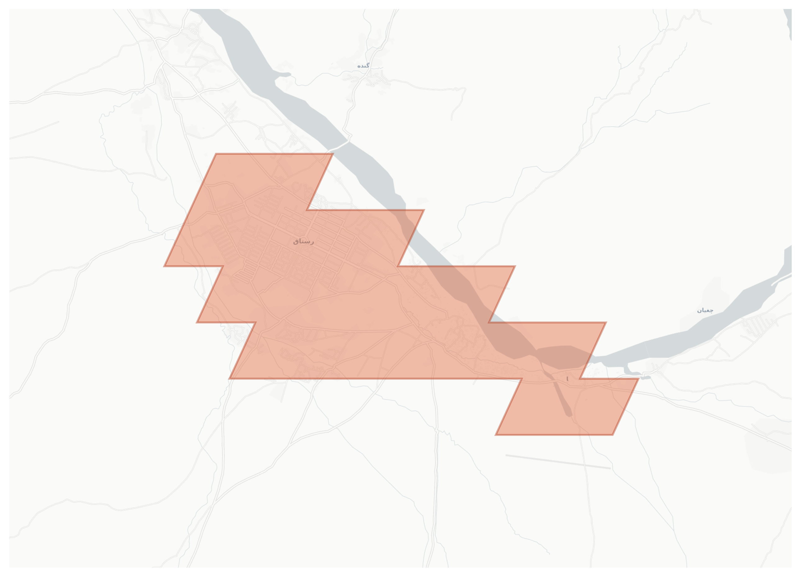 Rustaq geographic map