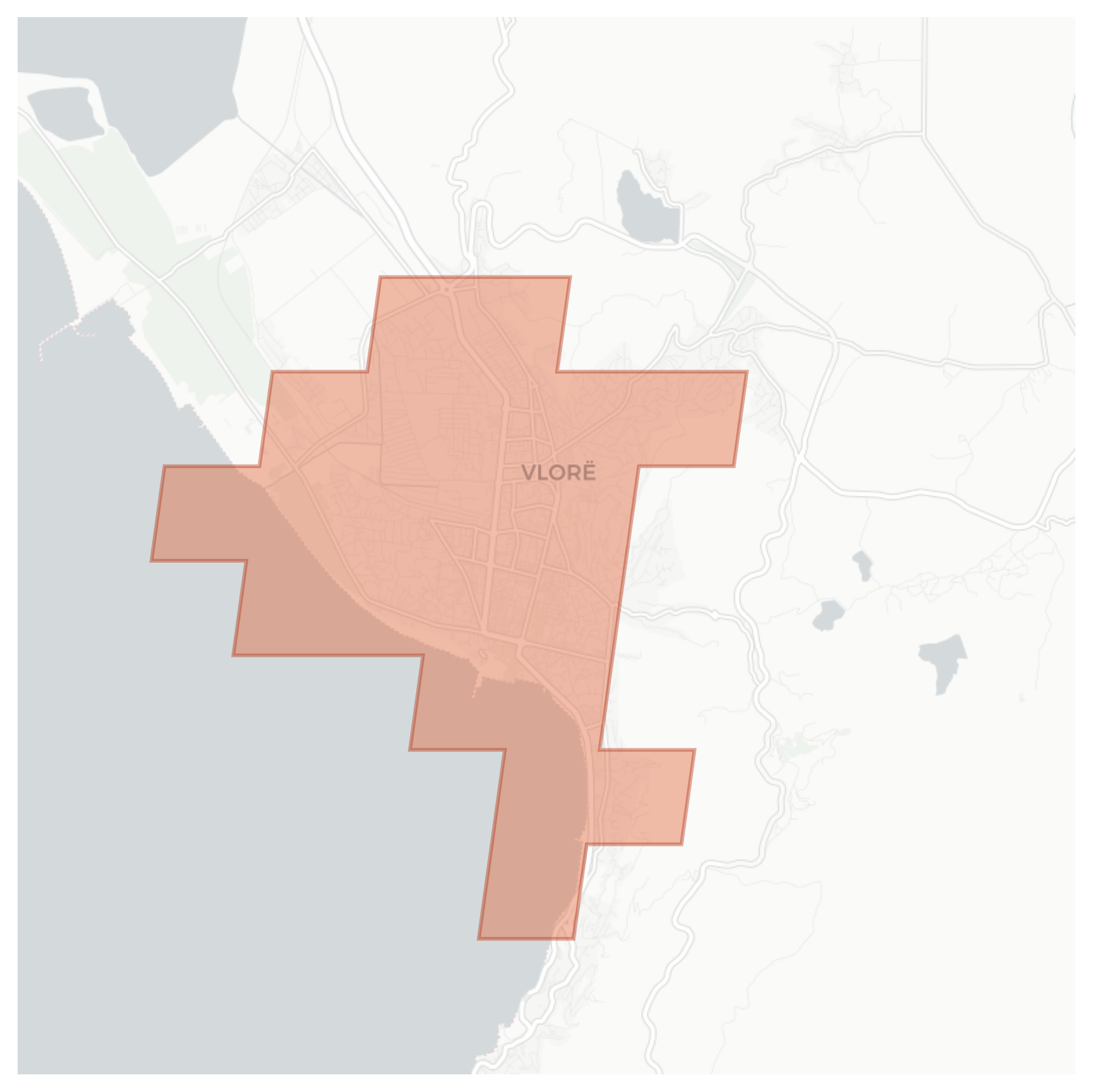 Vlora geographic map