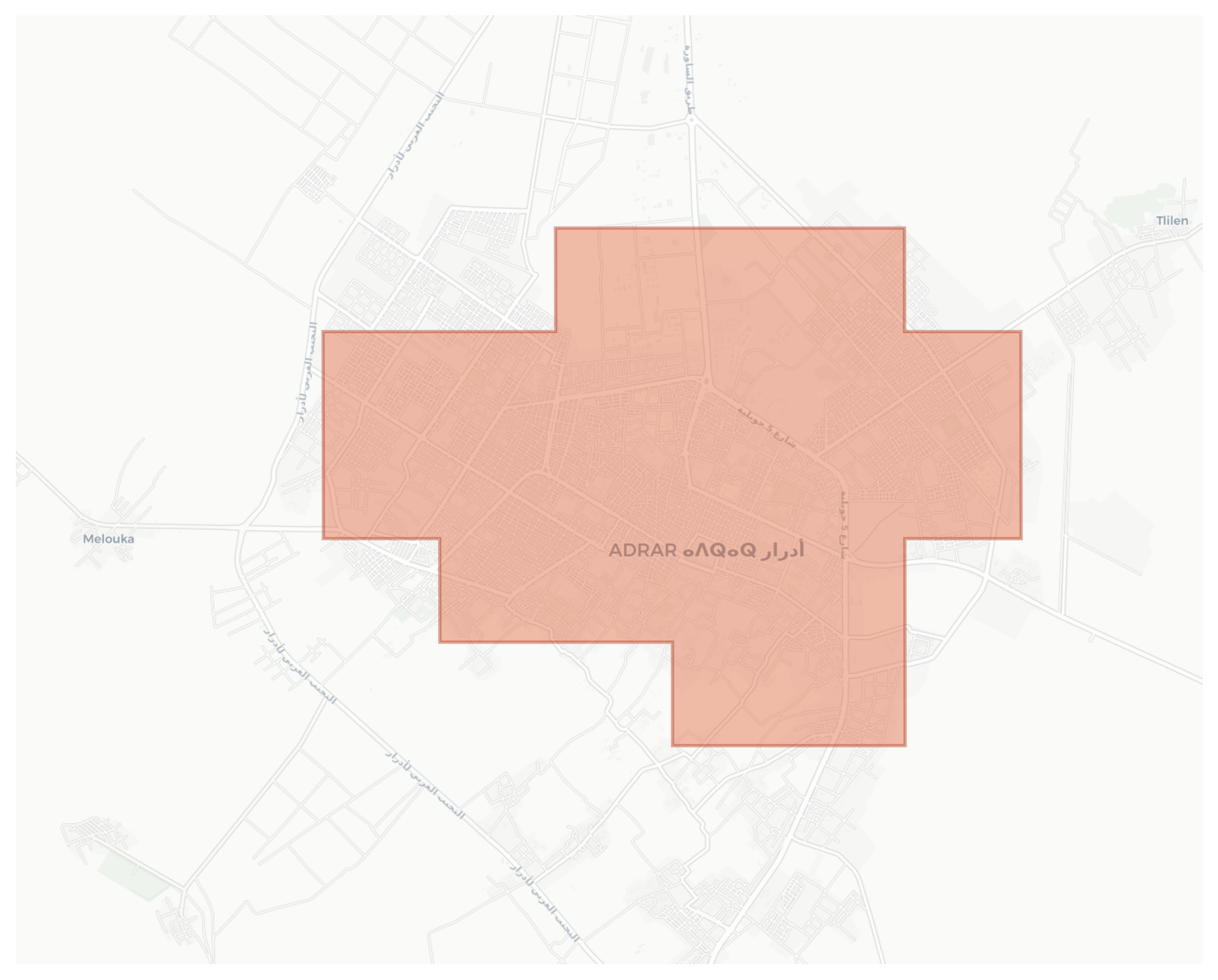 Adrar geographic map