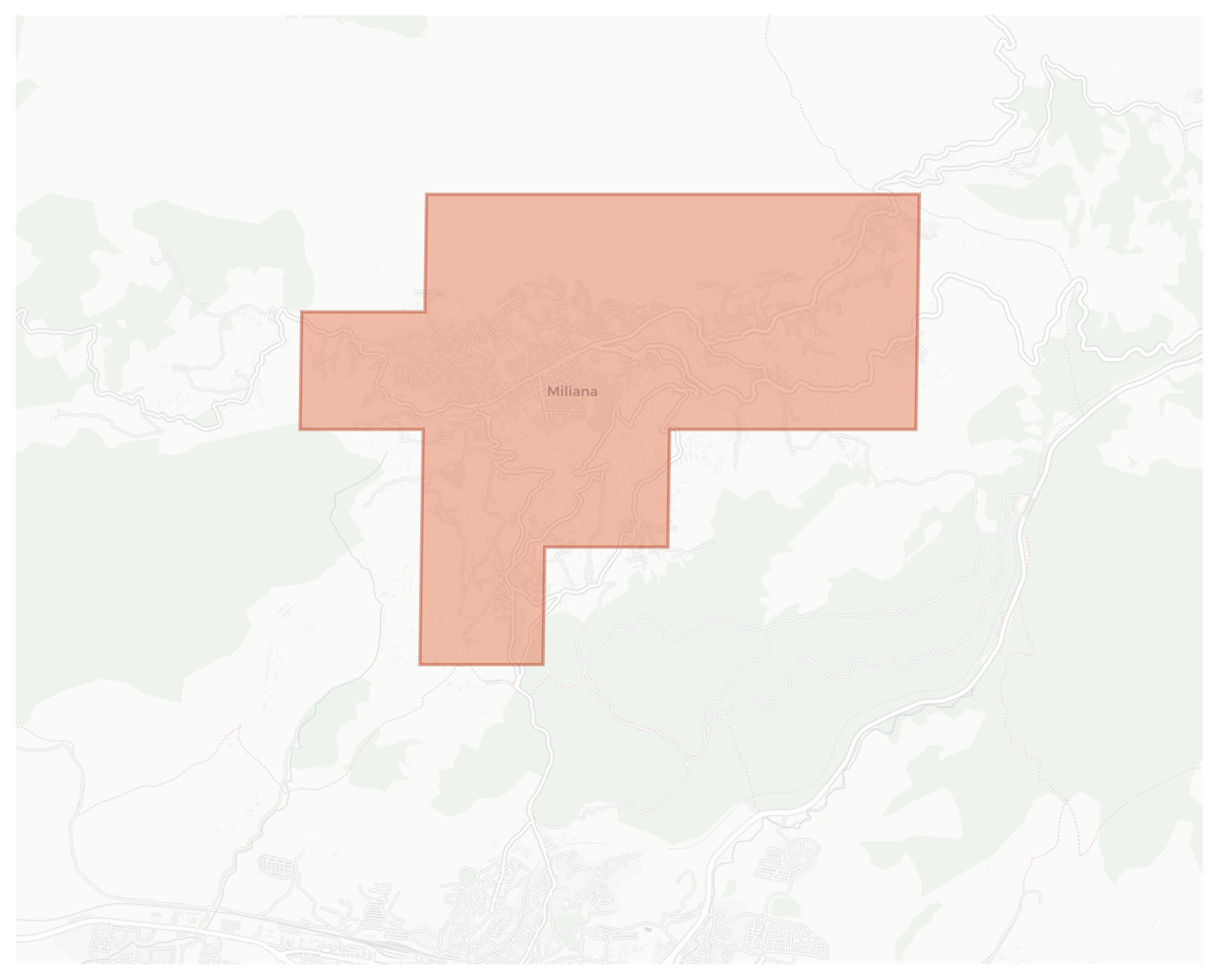Miliana geographic map