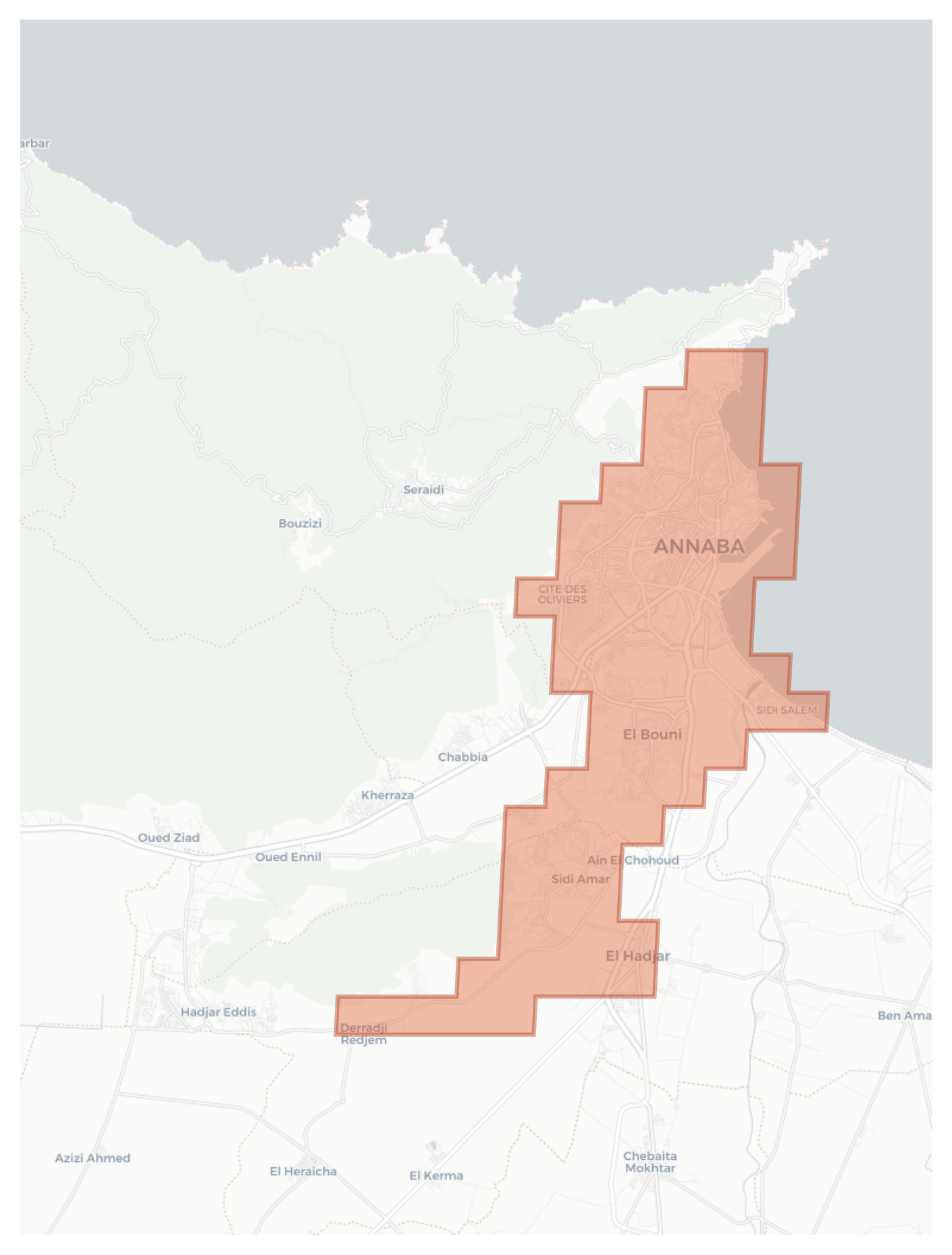 Annaba geographic map