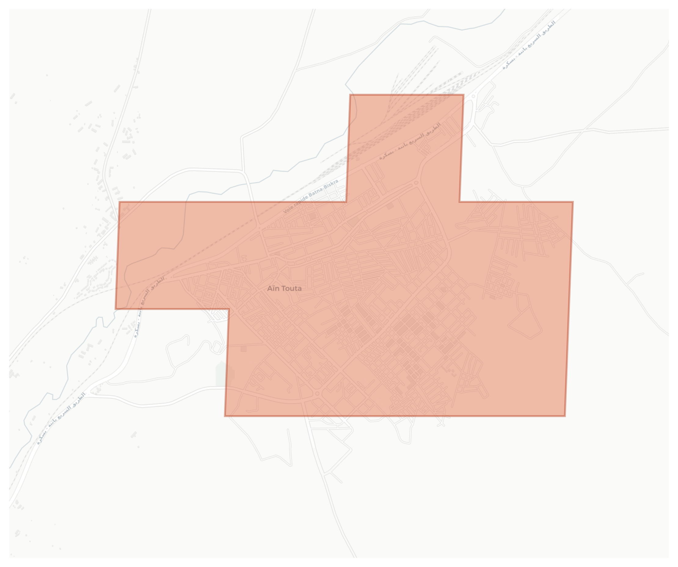 Aïn Touta geographic map