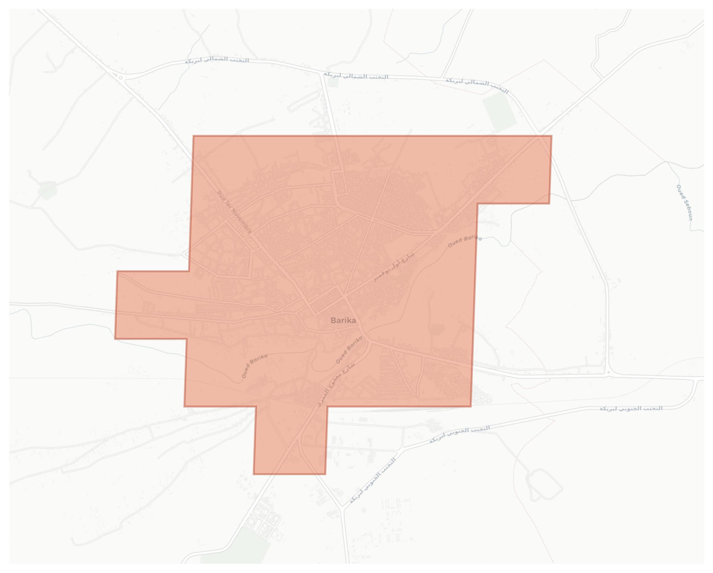 Barika geographic map