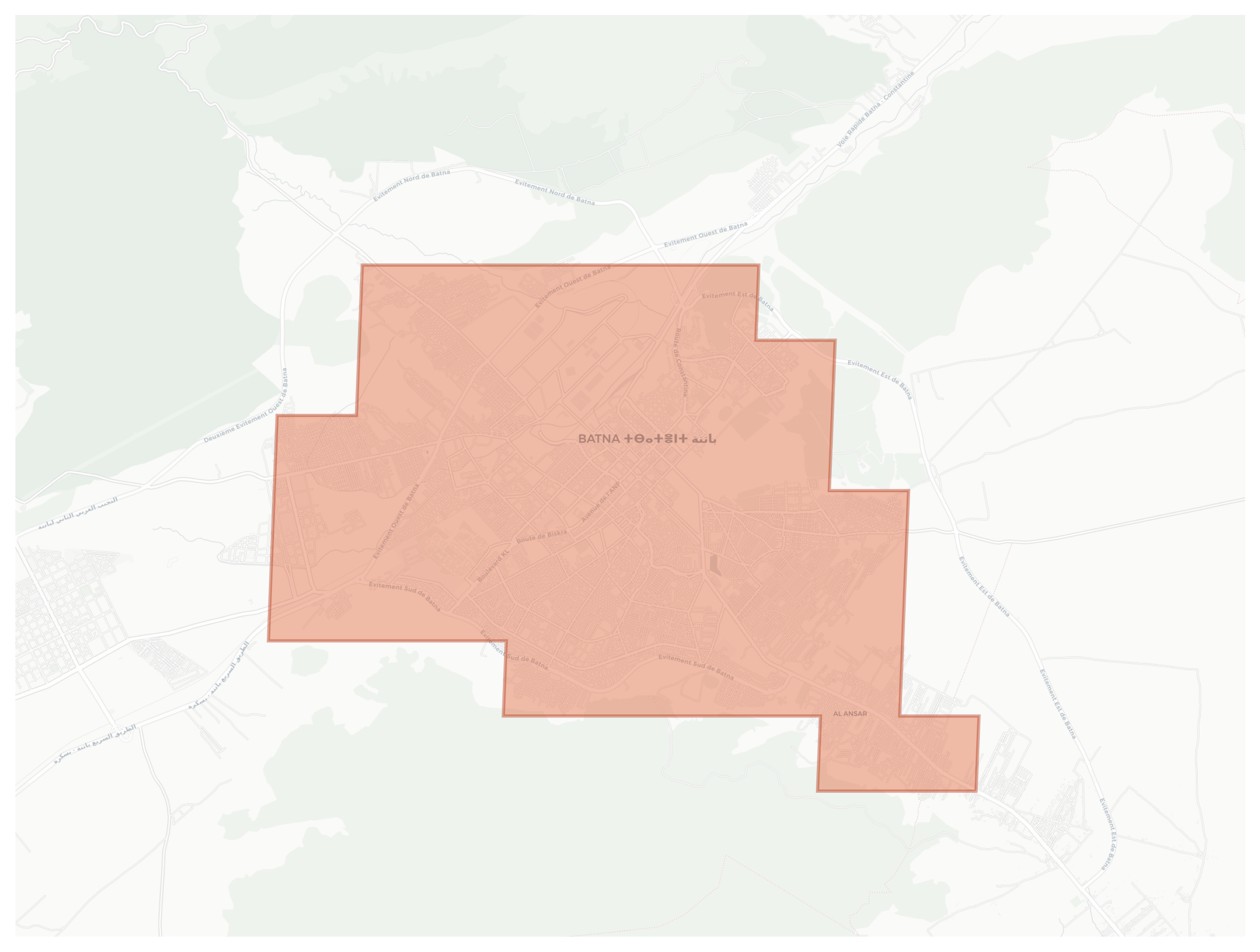 Batna geographic map