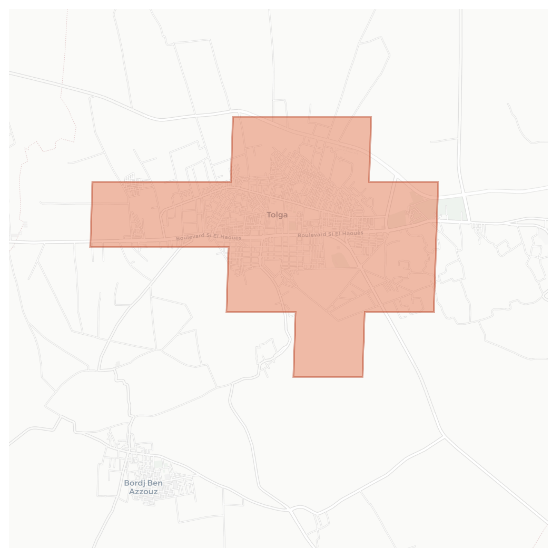 Tolga geographic map
