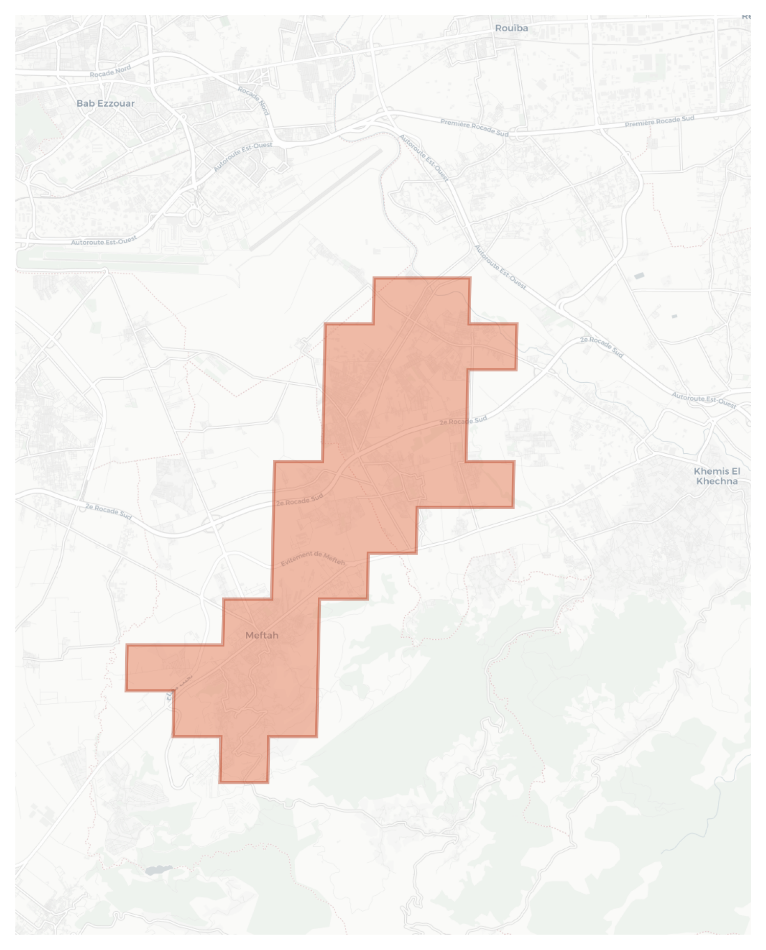 Meftah geographic map