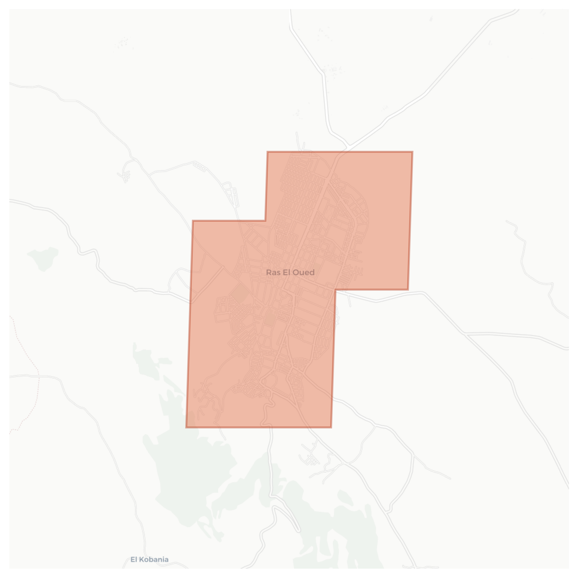 Ras El Oued geographic map