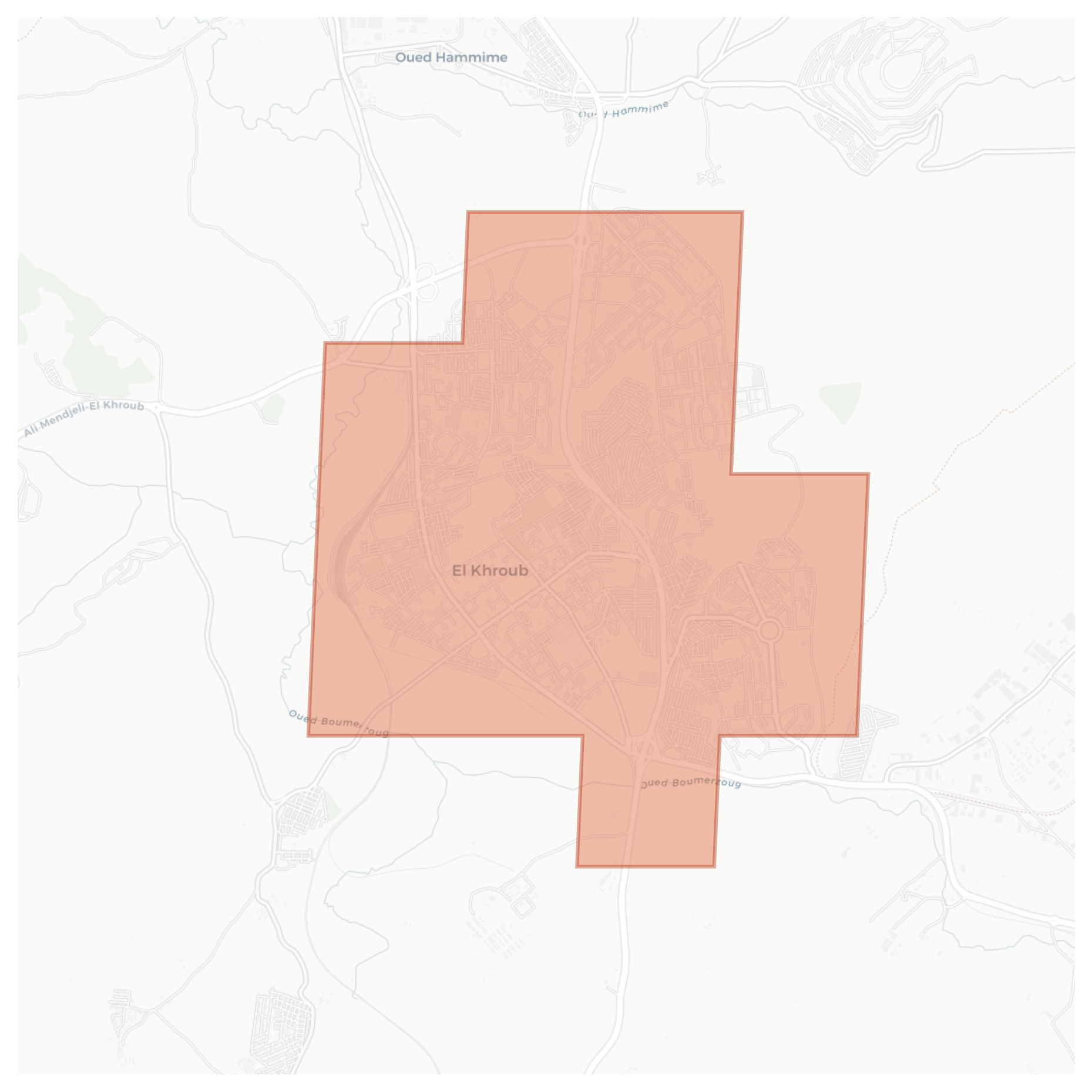El Khroub geographic map