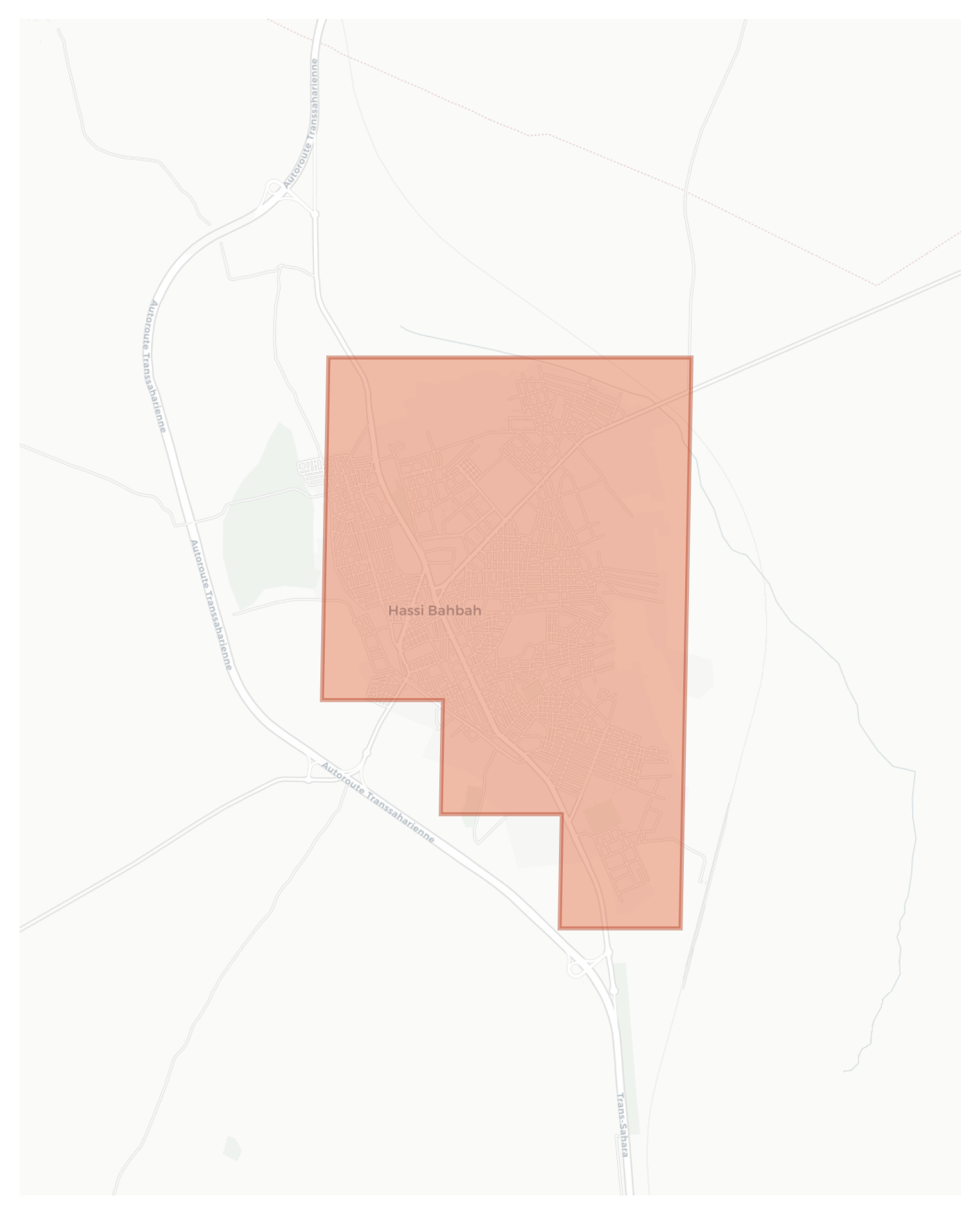Hassi Bahbah geographic map
