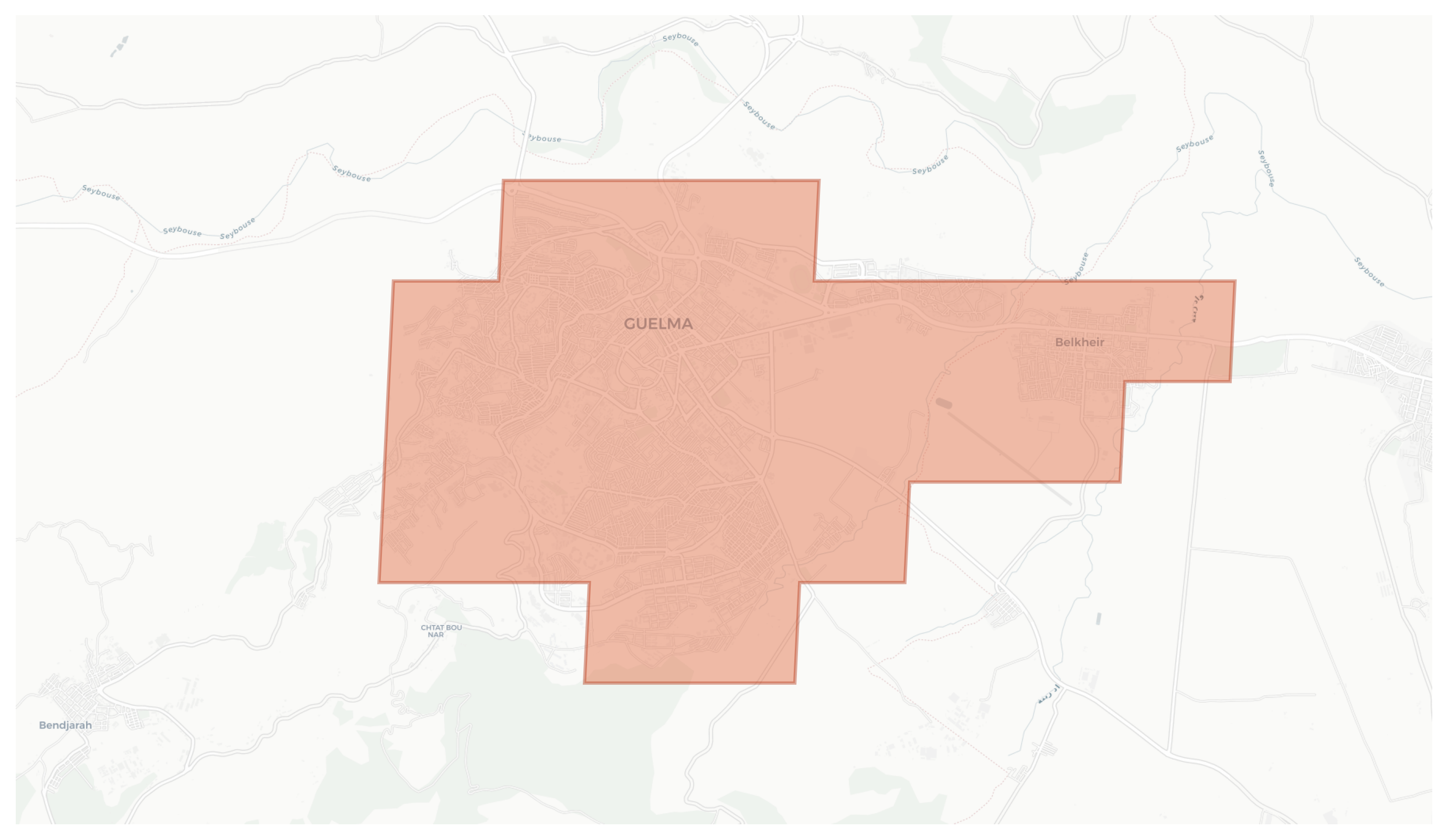 Guelma geographic map