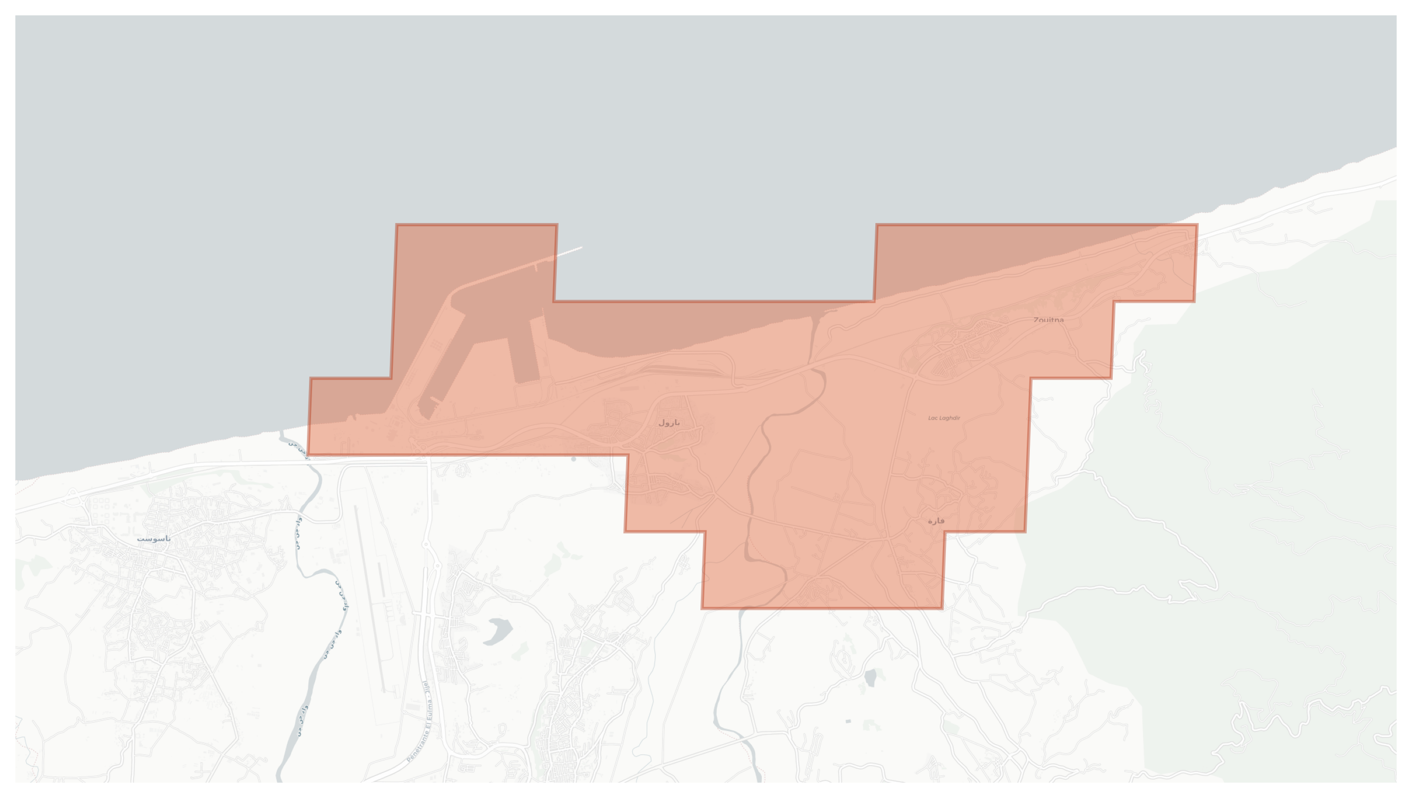 Bazoul geographic map