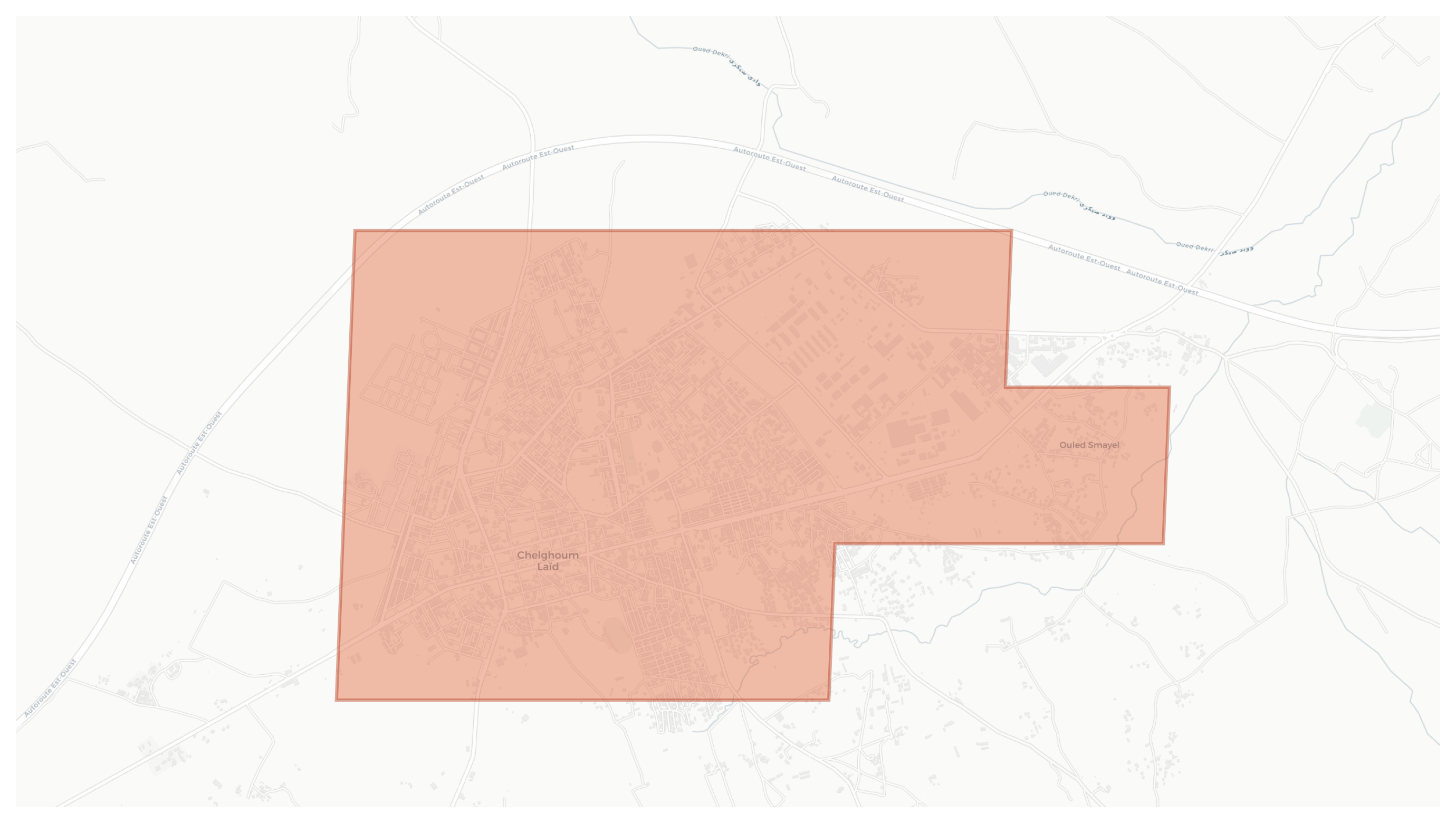Chelghoum Laid geographic map