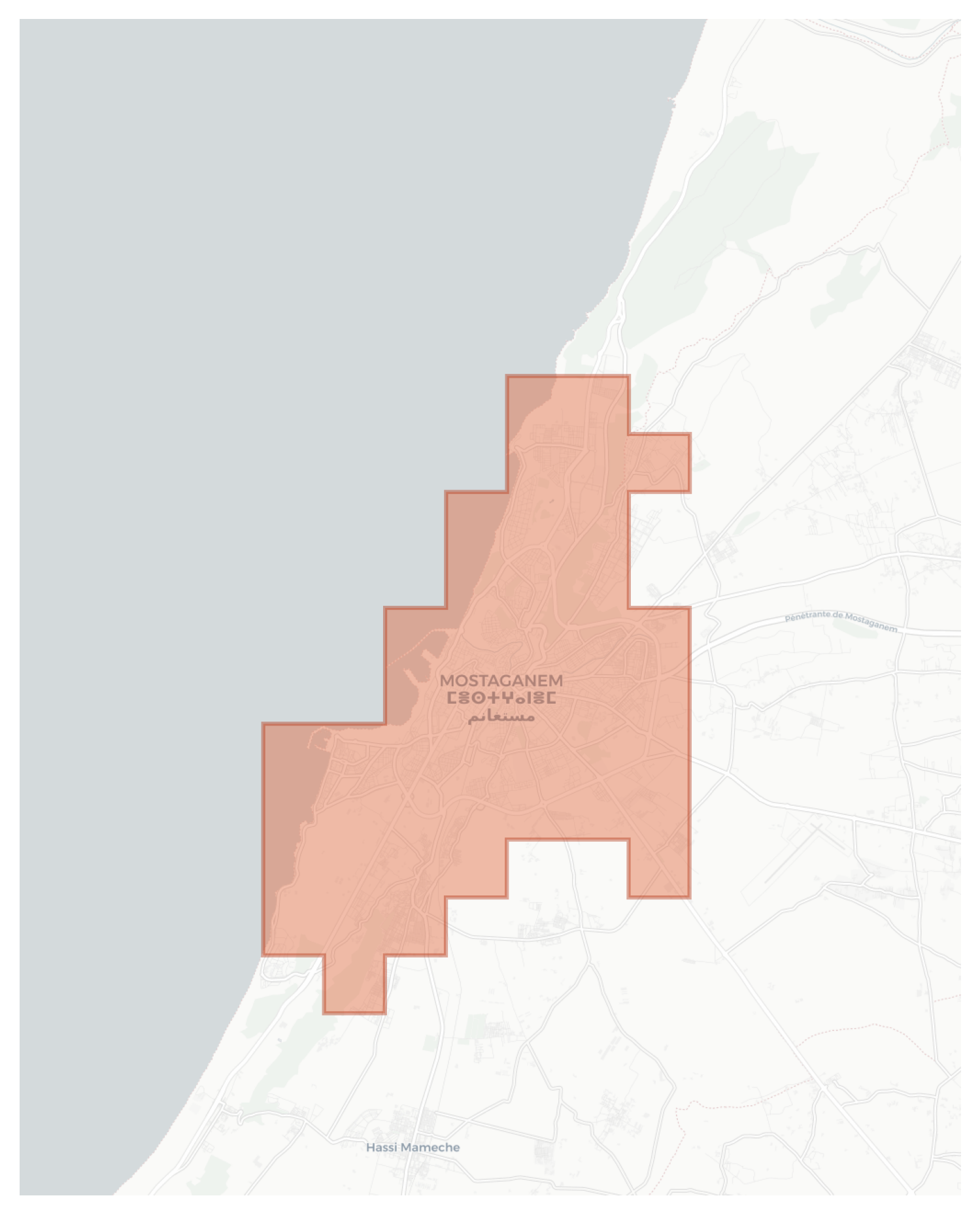 Mostaganem geographic map