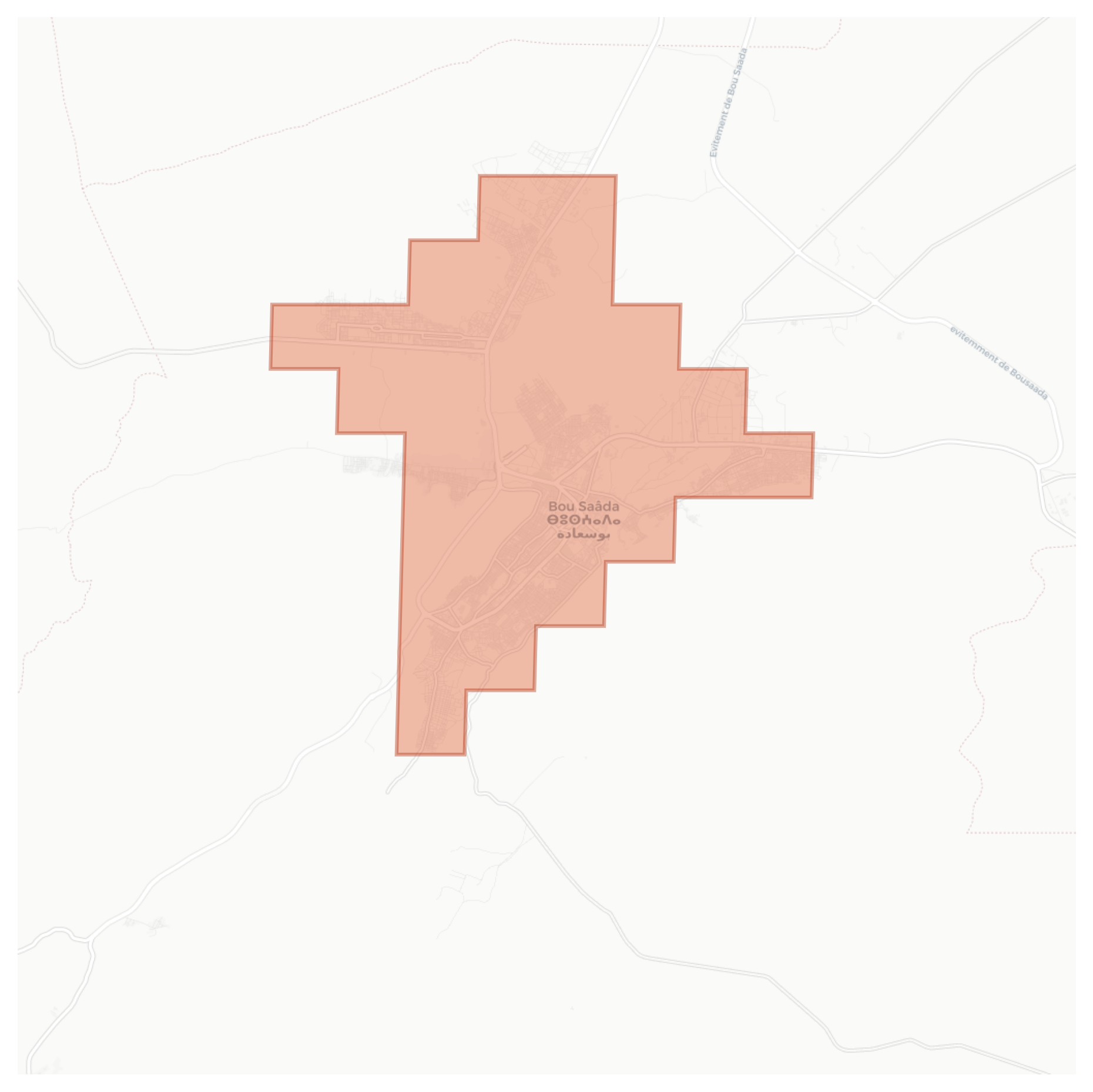 Bou Saada geographic map