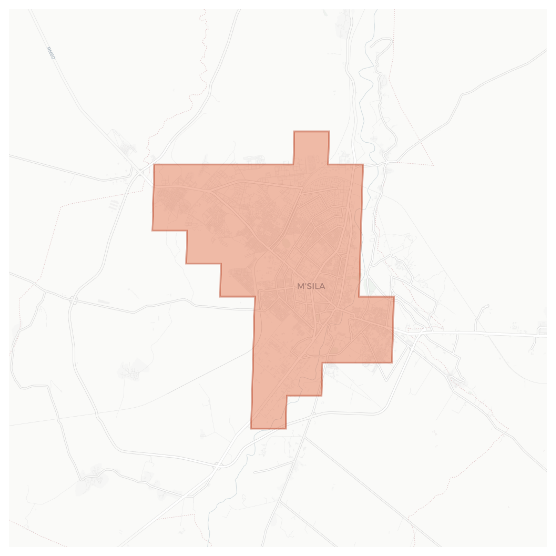 M'Sila geographic map