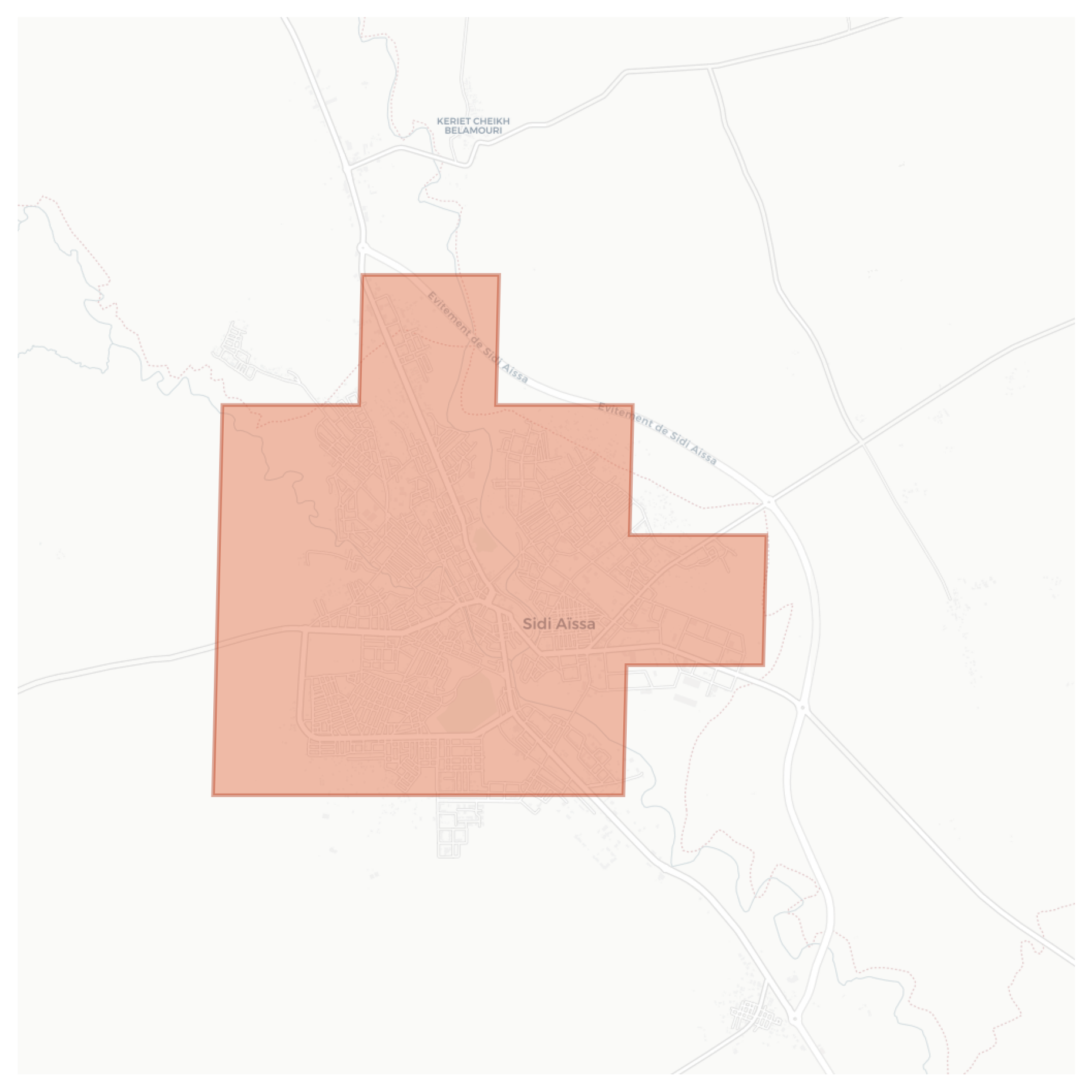 Sidi Aissa geographic map