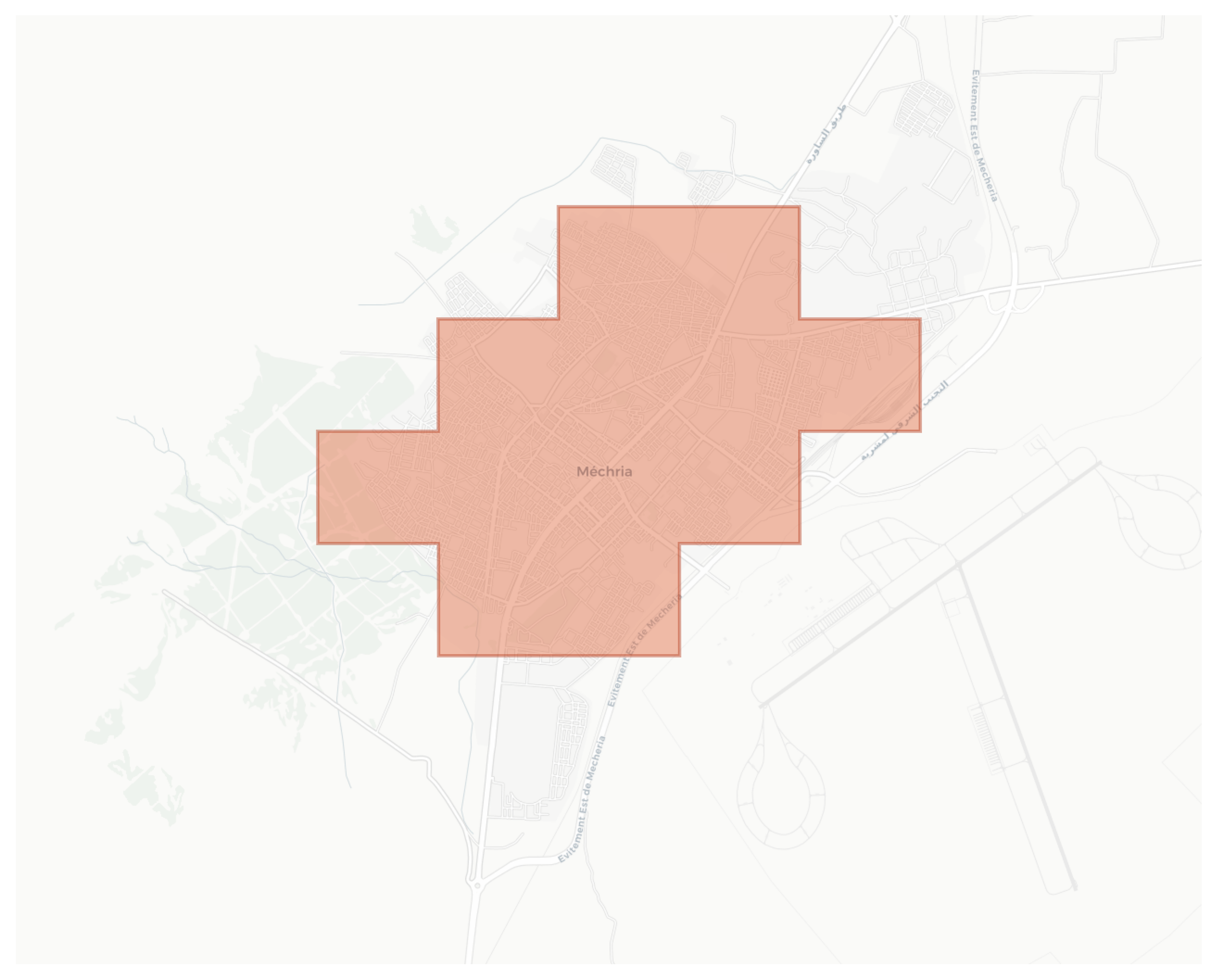 Mecheria geographic map