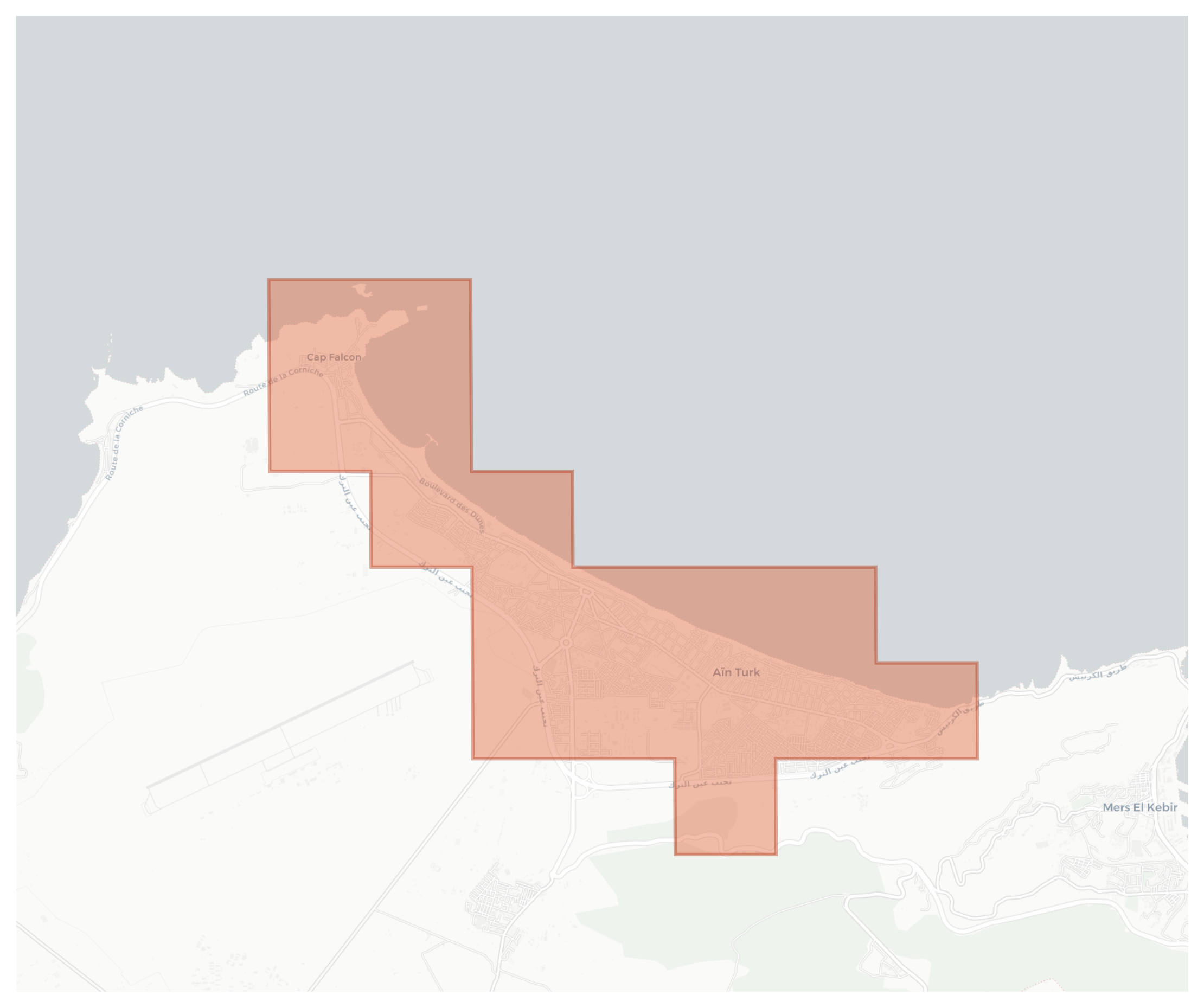Ain Turk geographic map