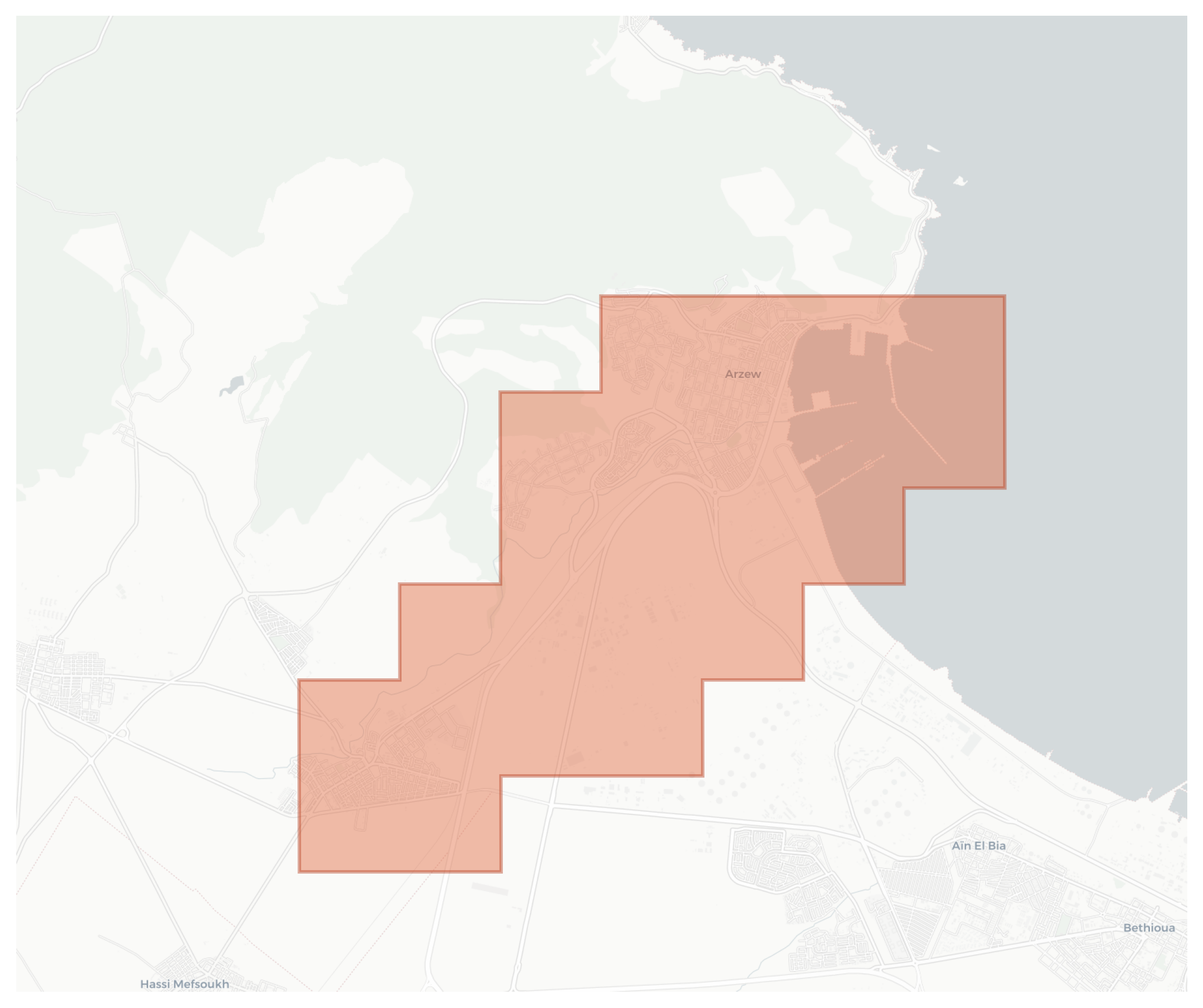 Arzew geographic map