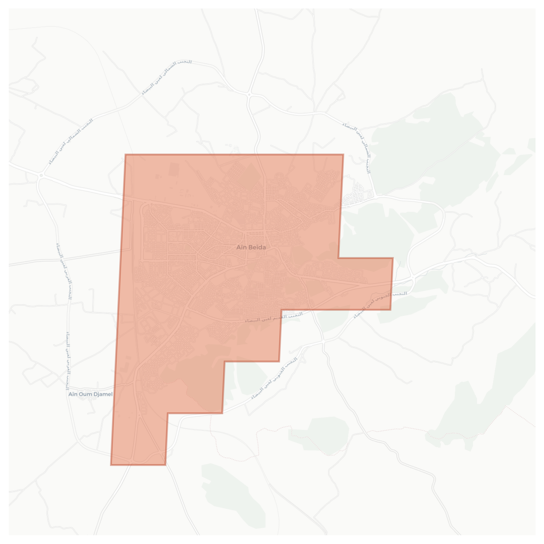 Ain Beida geographic map