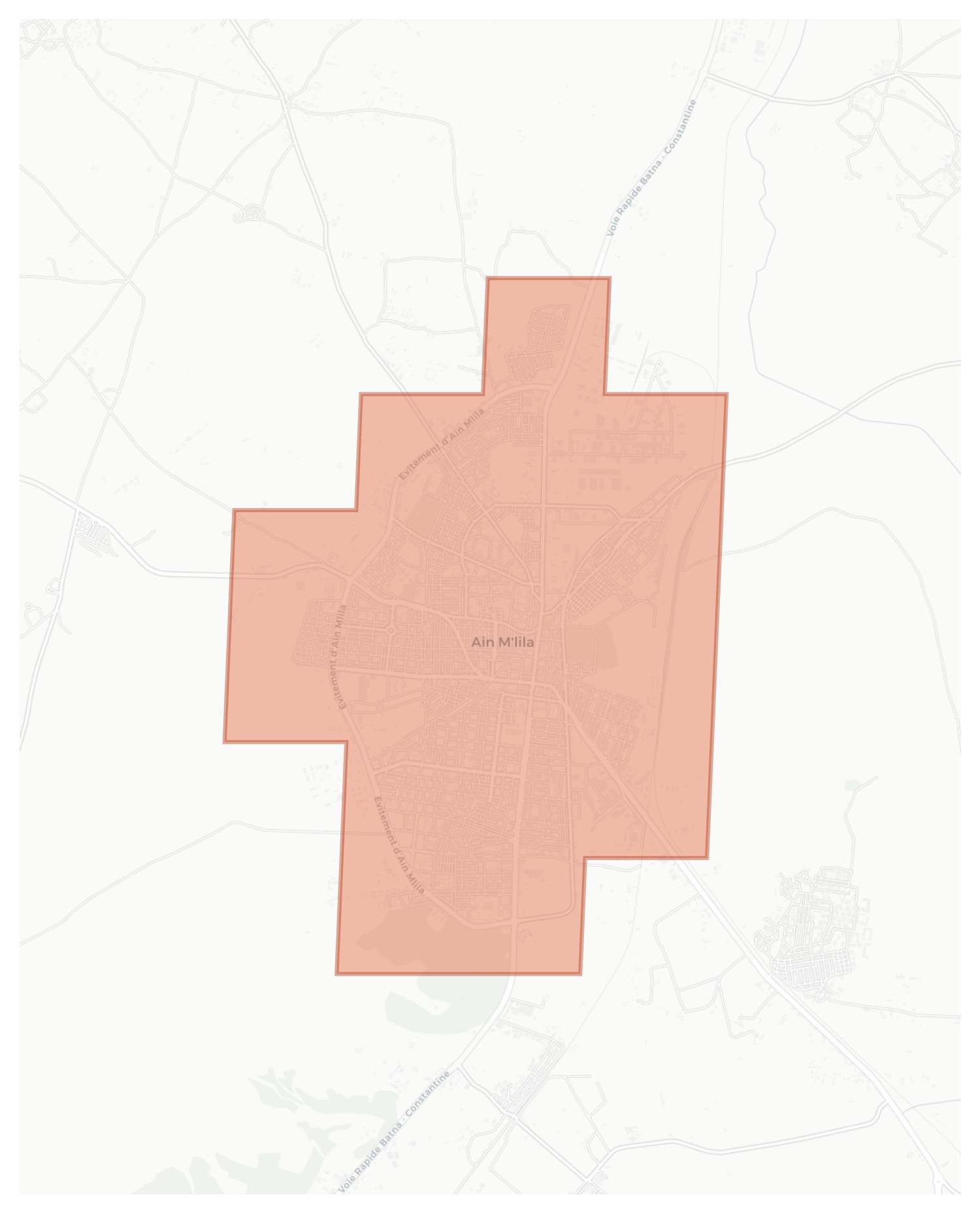 Ain Mlila geographic map