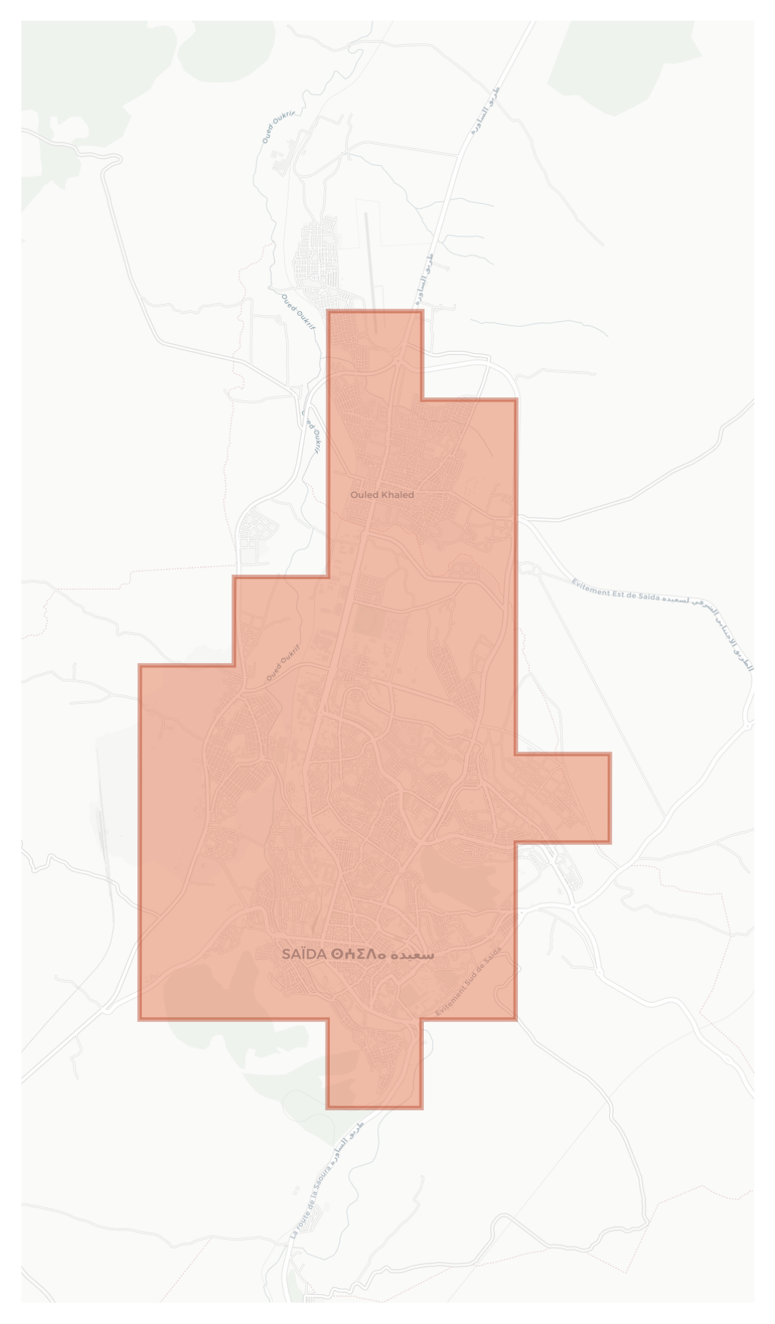 Saida geographic map