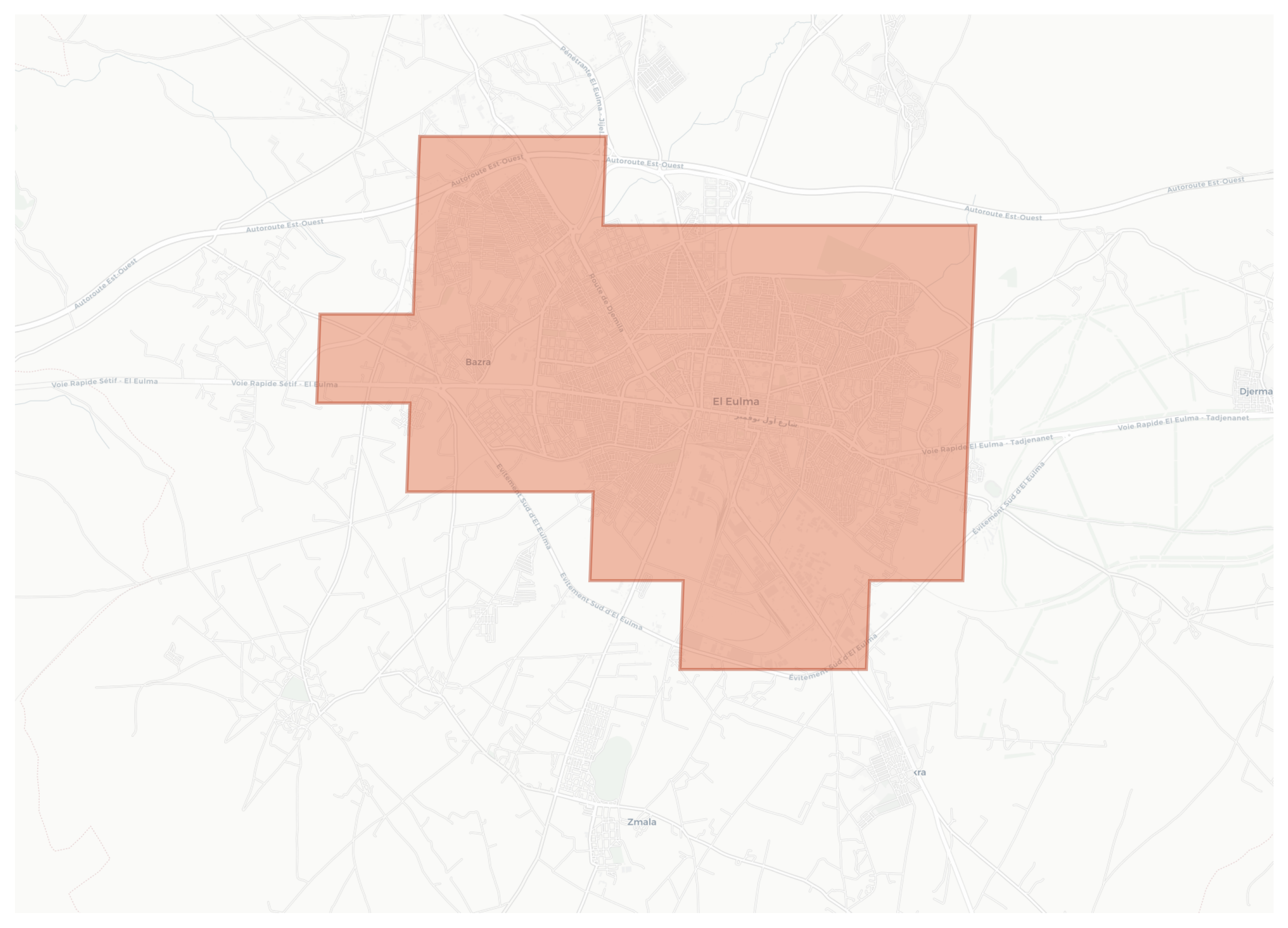 El Eulma geographic map