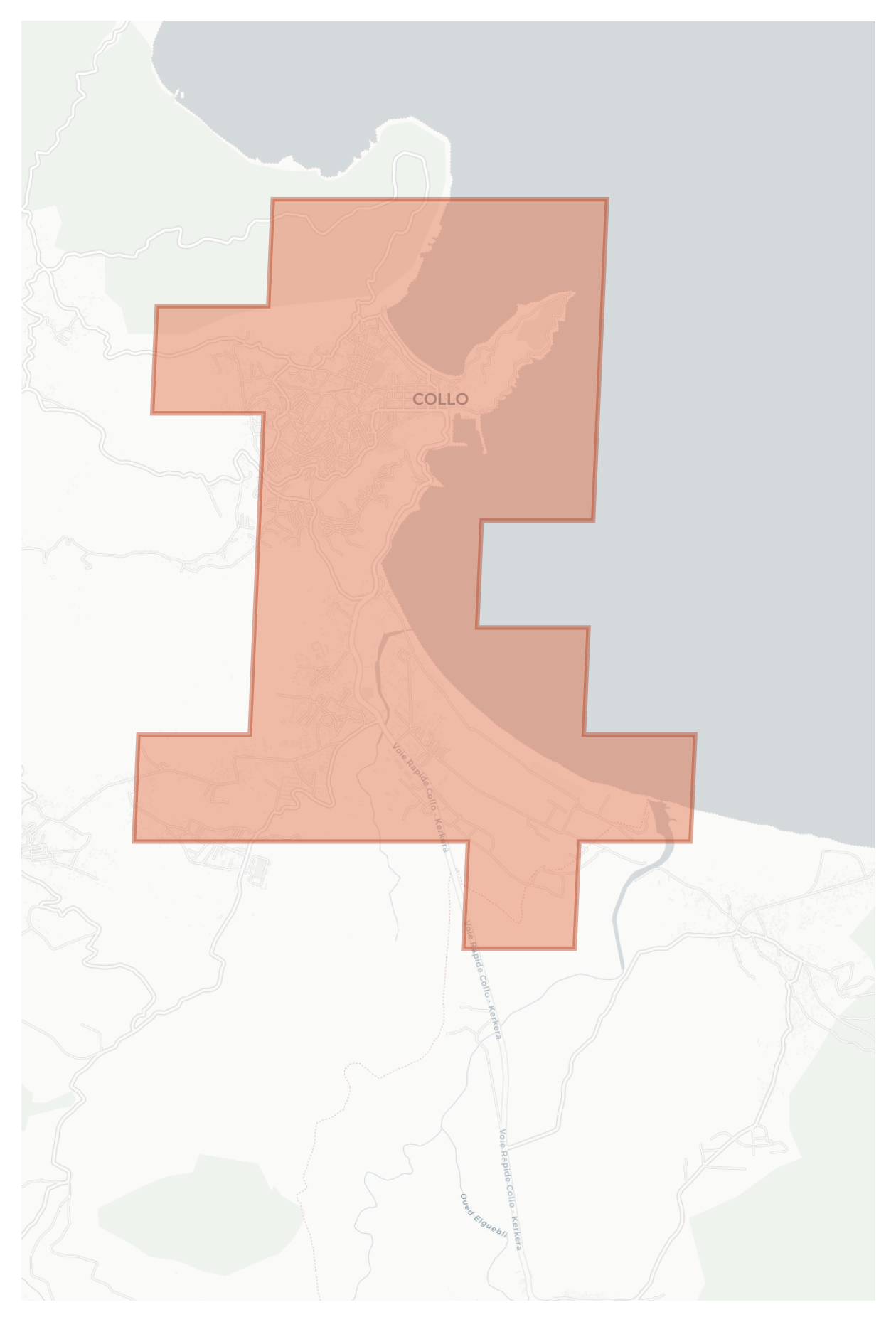 Collo geographic map
