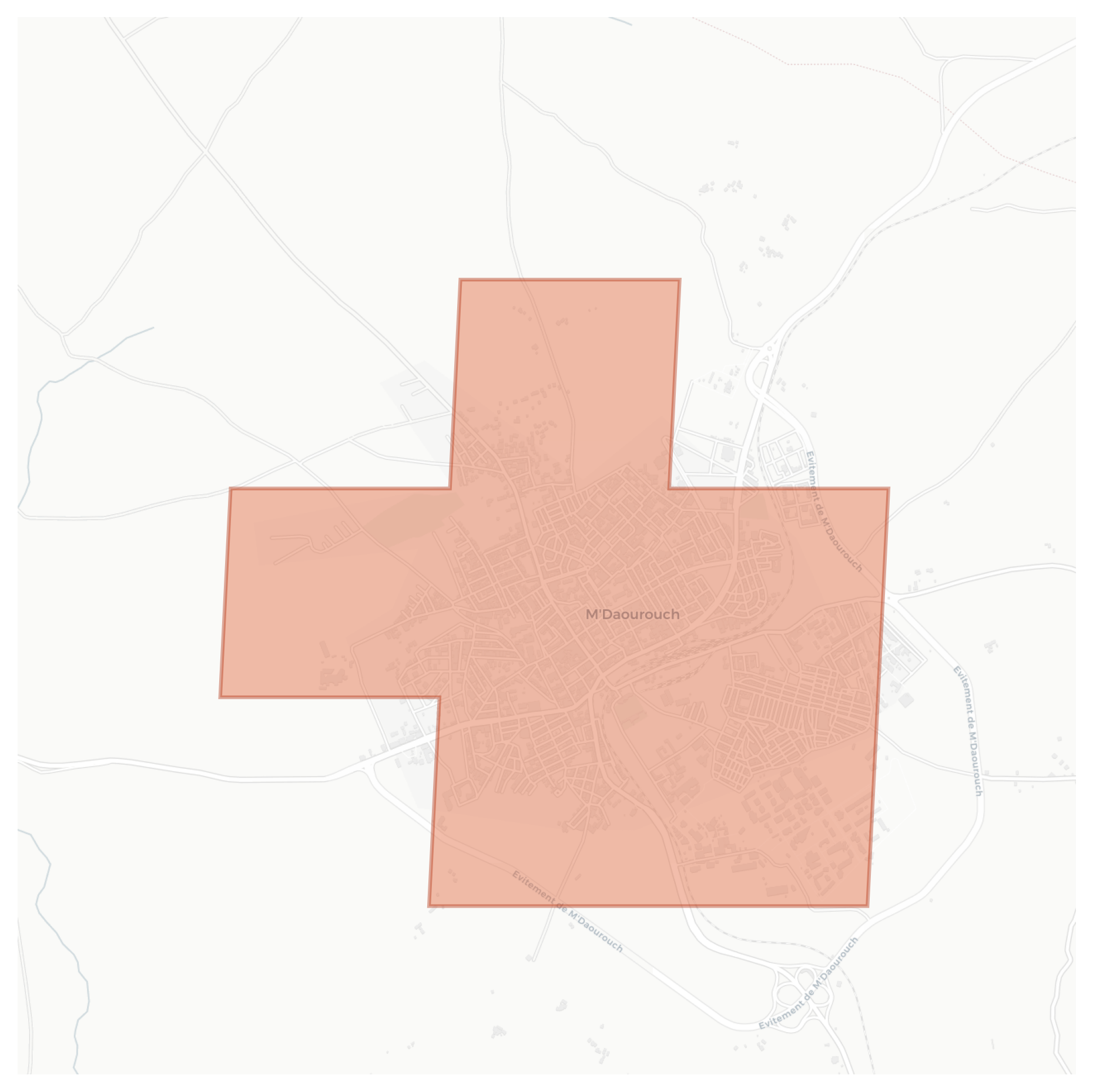M'Daourouch geographic map