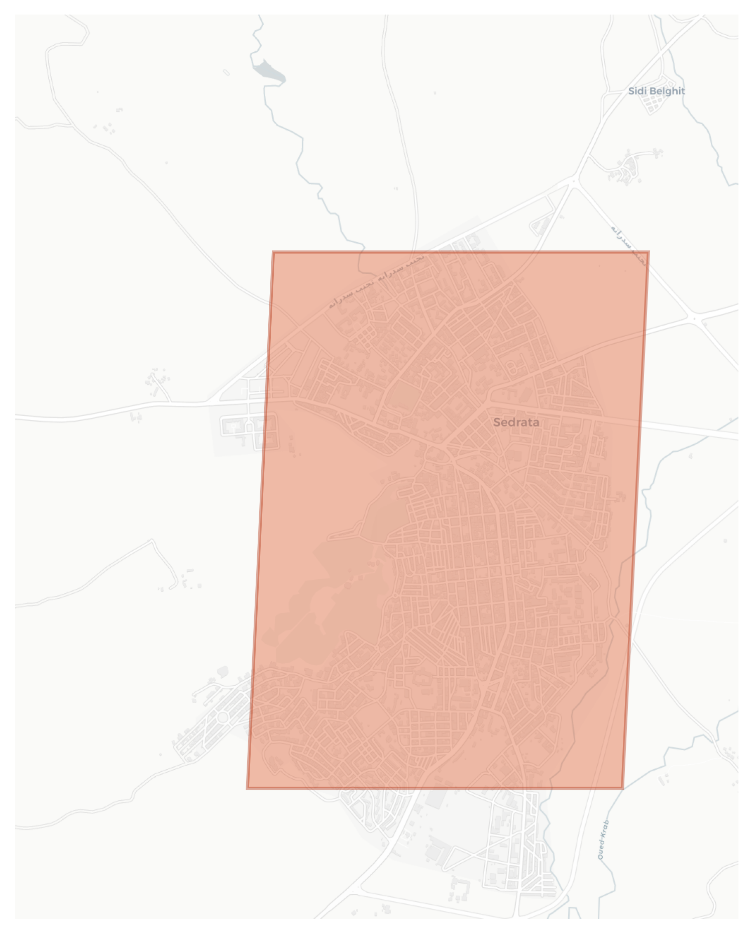 Sedrata geographic map