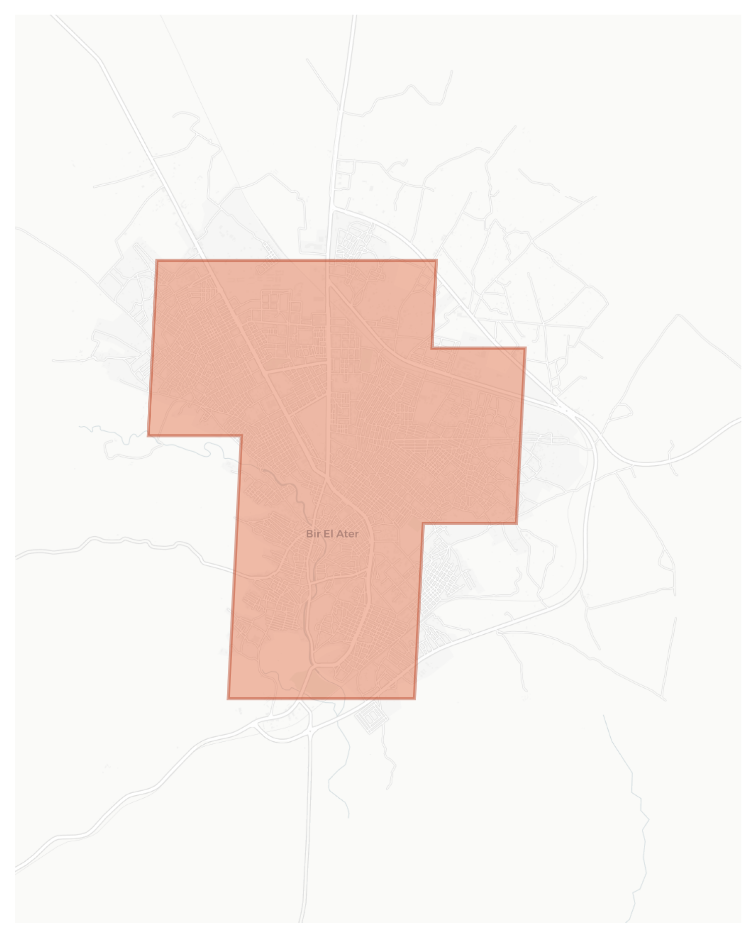 Bir El Ater geographic map