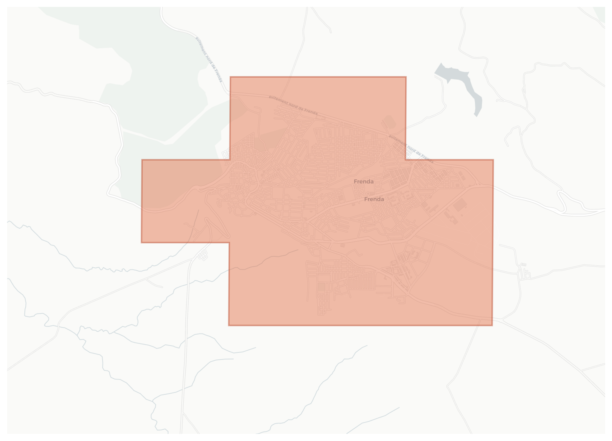 Frenda geographic map