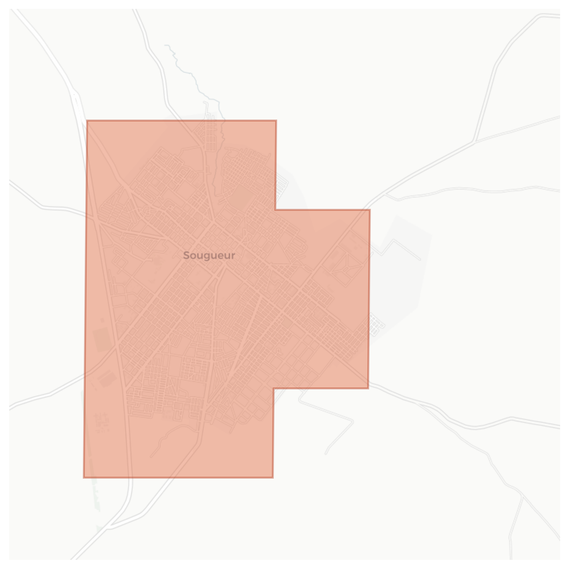 Sougueur geographic map