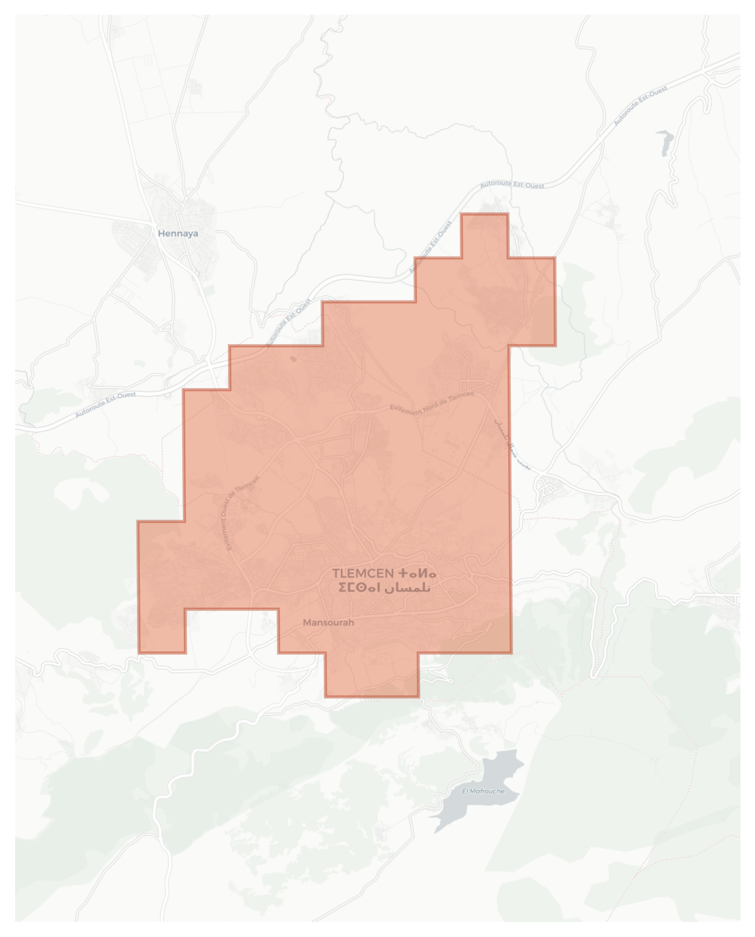 Tlemcen geographic map