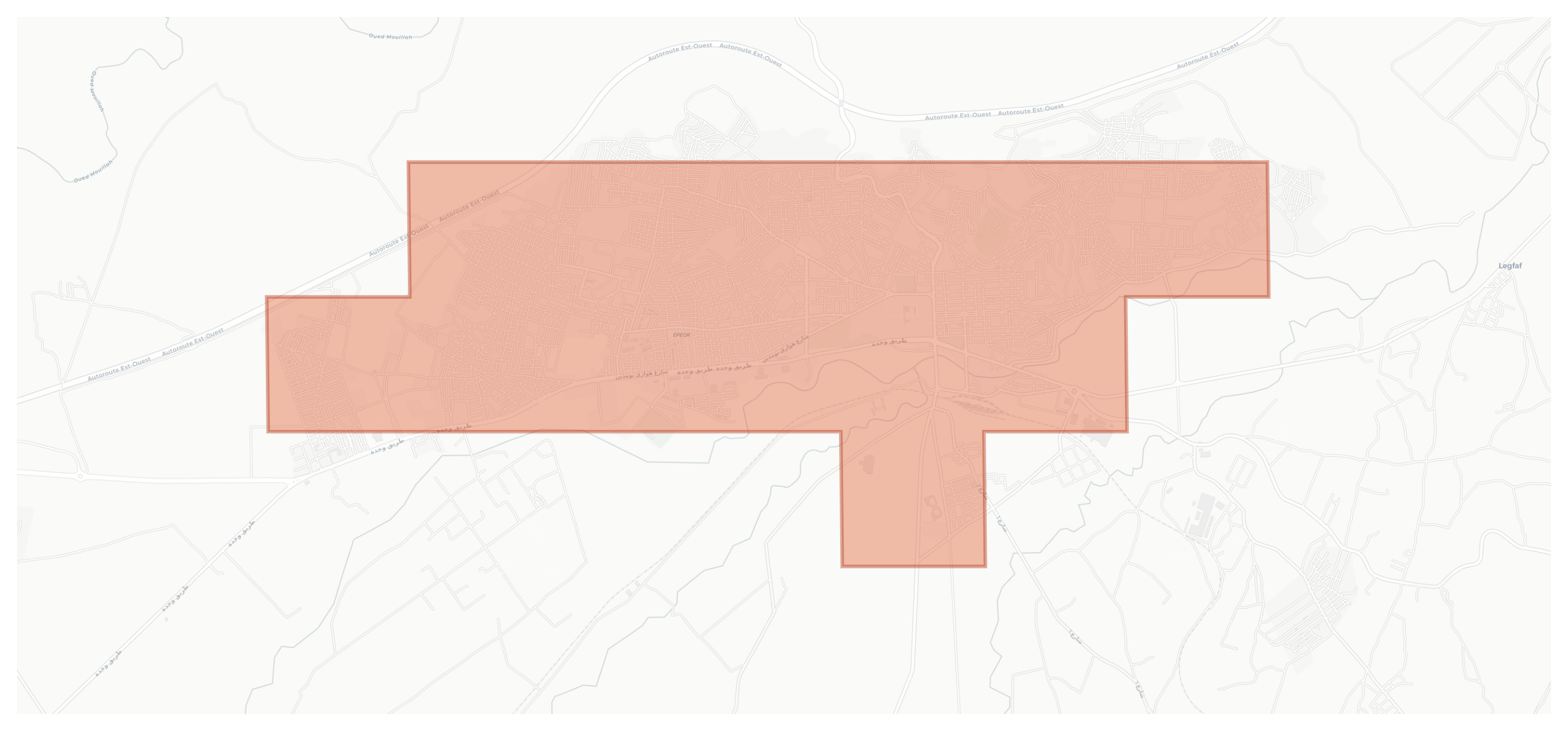 Maghnia geographic map