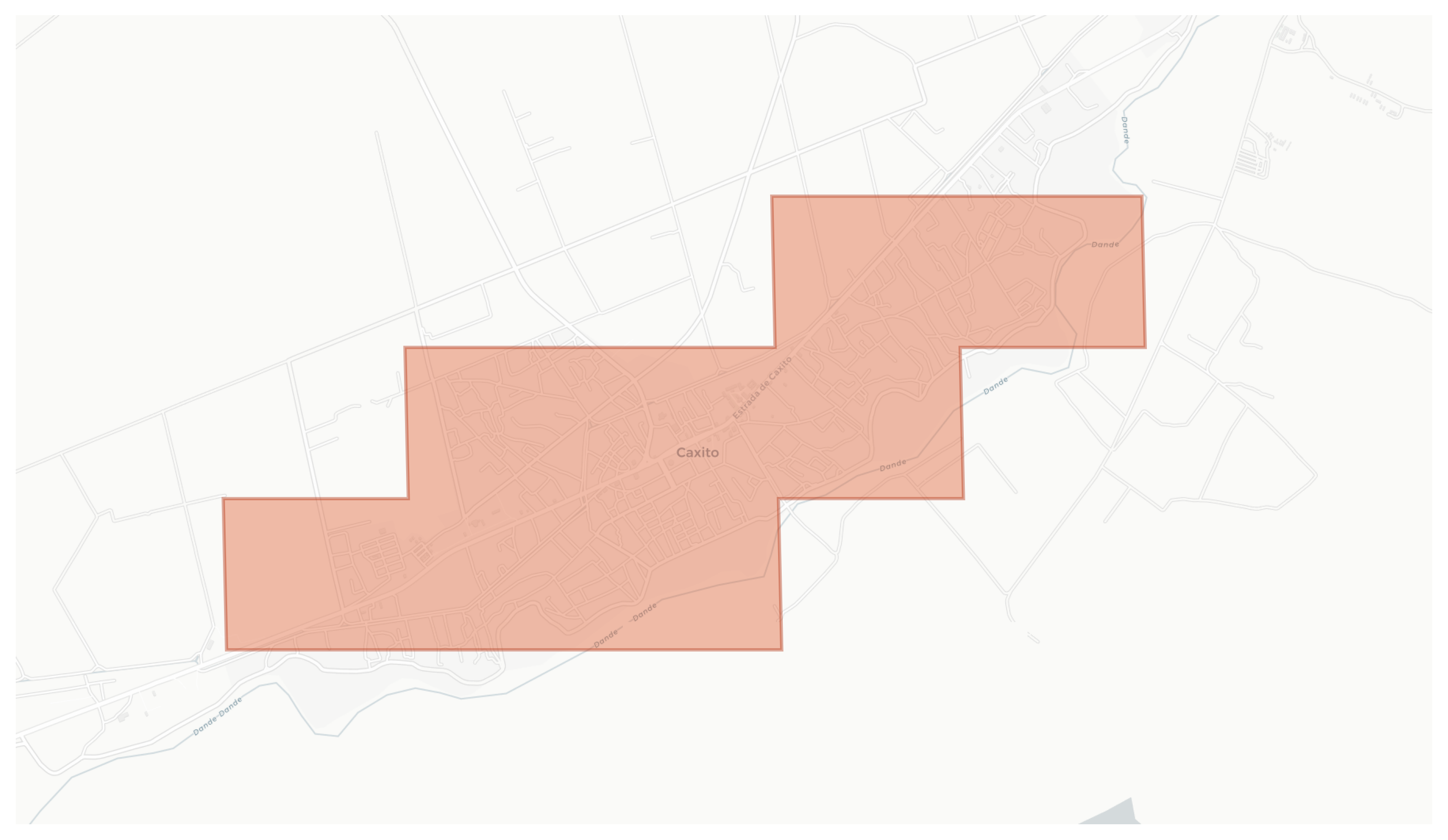 Caxito geographic map