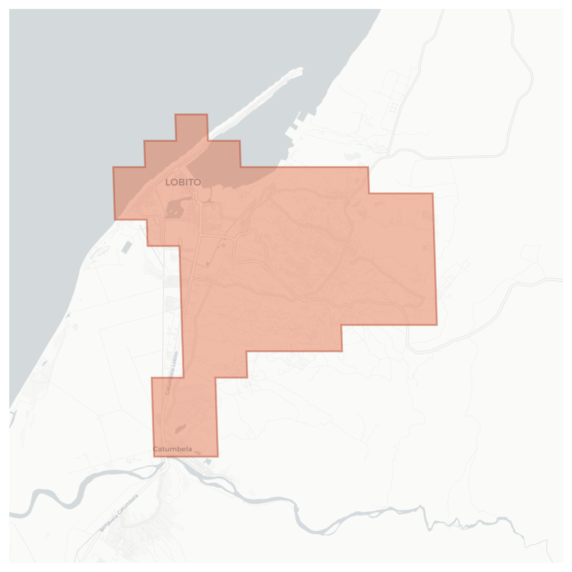 Lobito geographic map