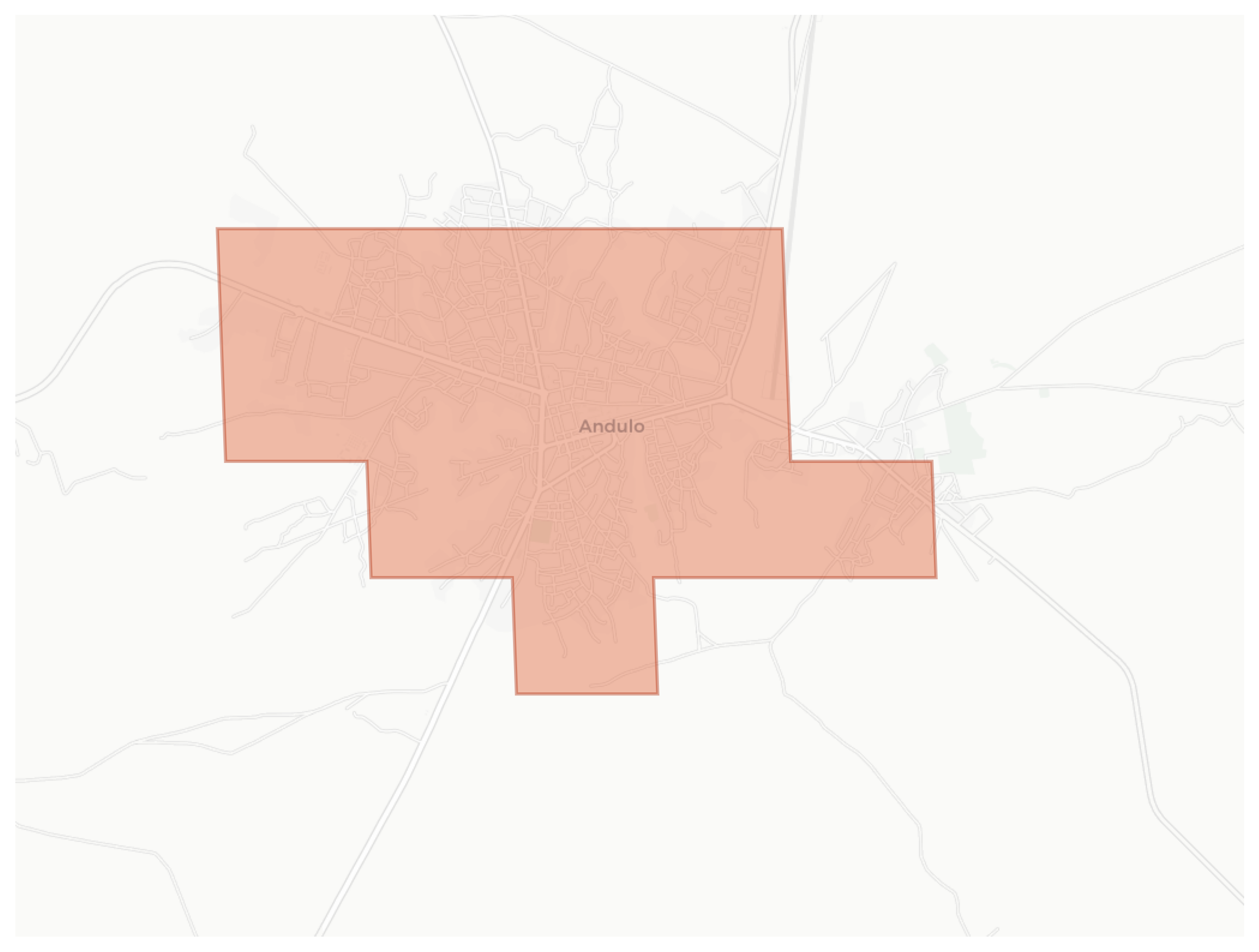 Andulo geographic map