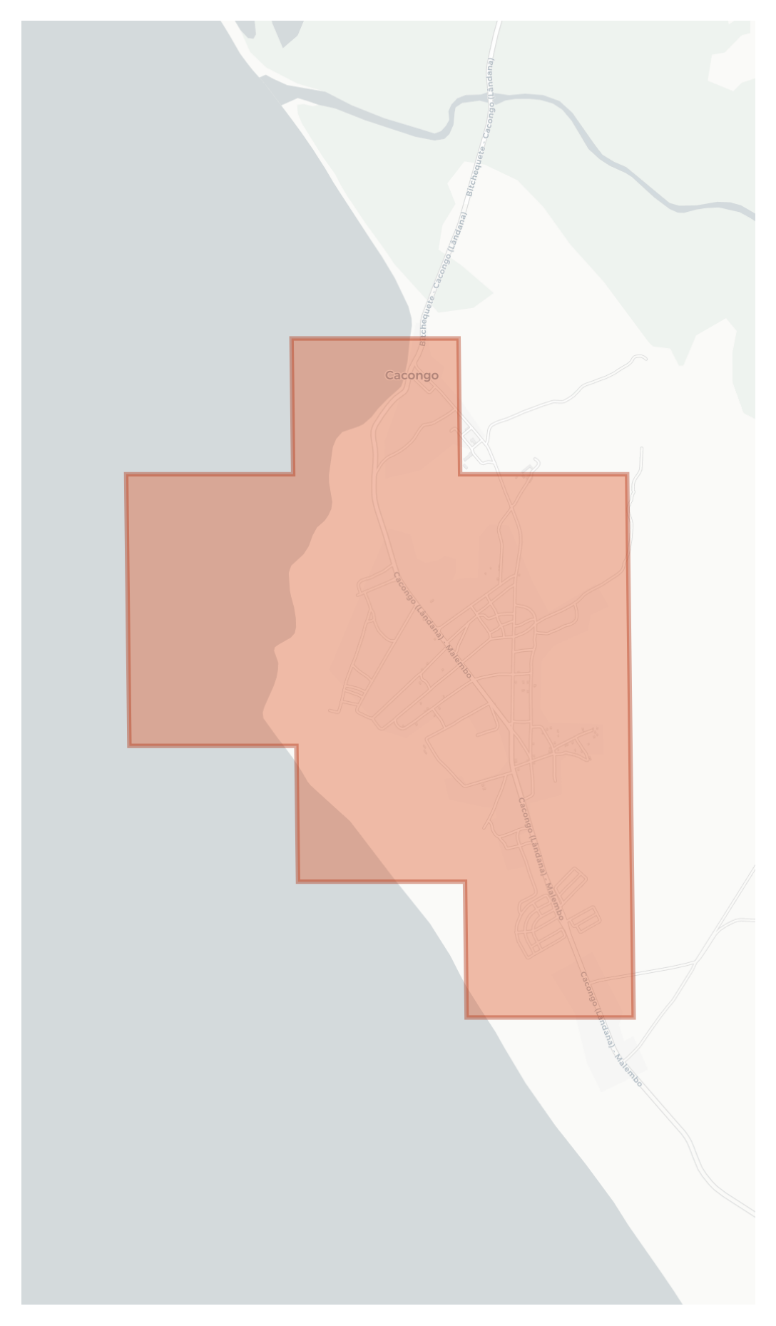 Cacongo geographic map